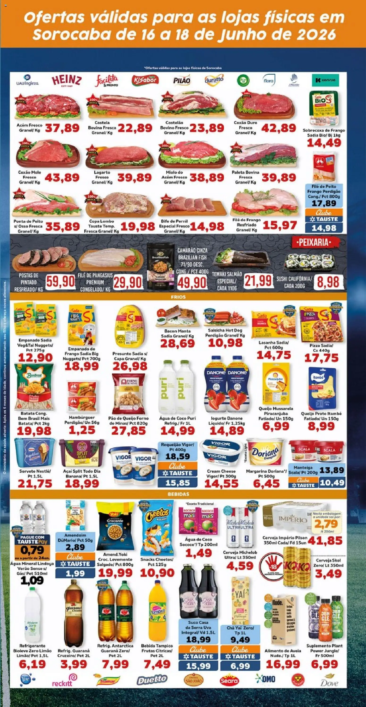 Tauste Folheto - válido de 16.06.2026 | Página: 4 | Produtos: Guaraná, Presunto, Copa, Cheetos