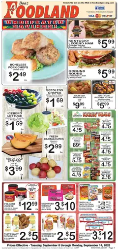 Preview of Foodland weekly ads valid from 09/08/2026 | Page: 1