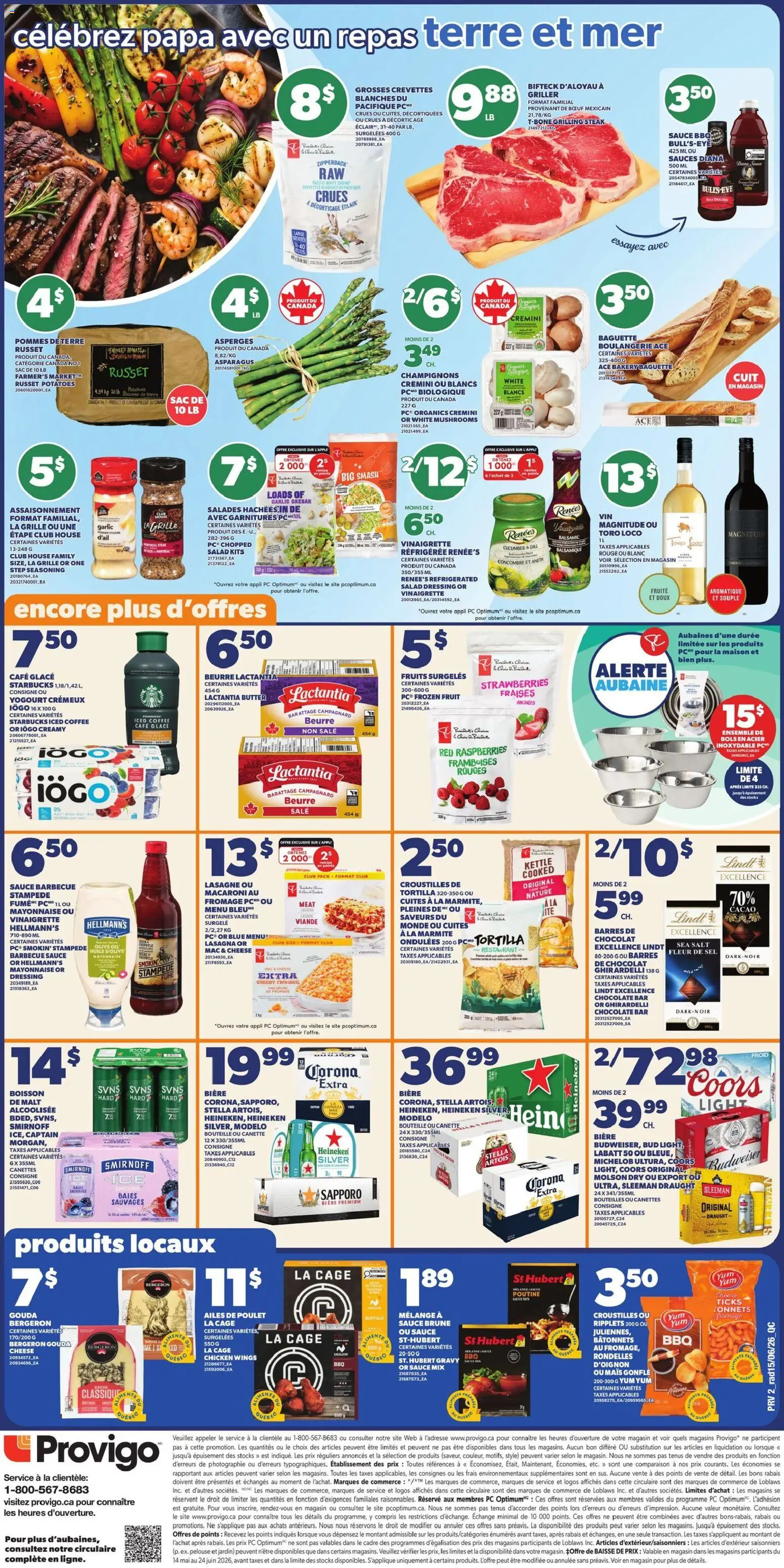 Provigo flyer valid from 18.06.2026 | Page: 3 | Products: Chicken wings, Potatoes, Cheese, Chicken