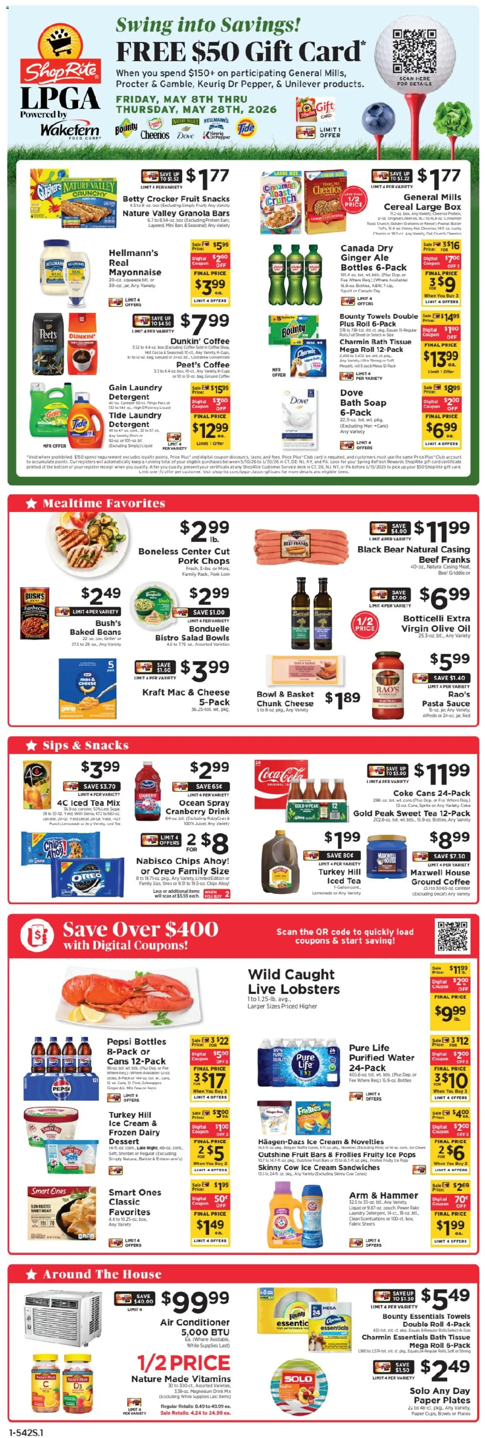 ShopRite Weekly Ad - valid from 22.05.2026 | Page: 2 | Products: Ginger, Oil, Ice cream, Desk