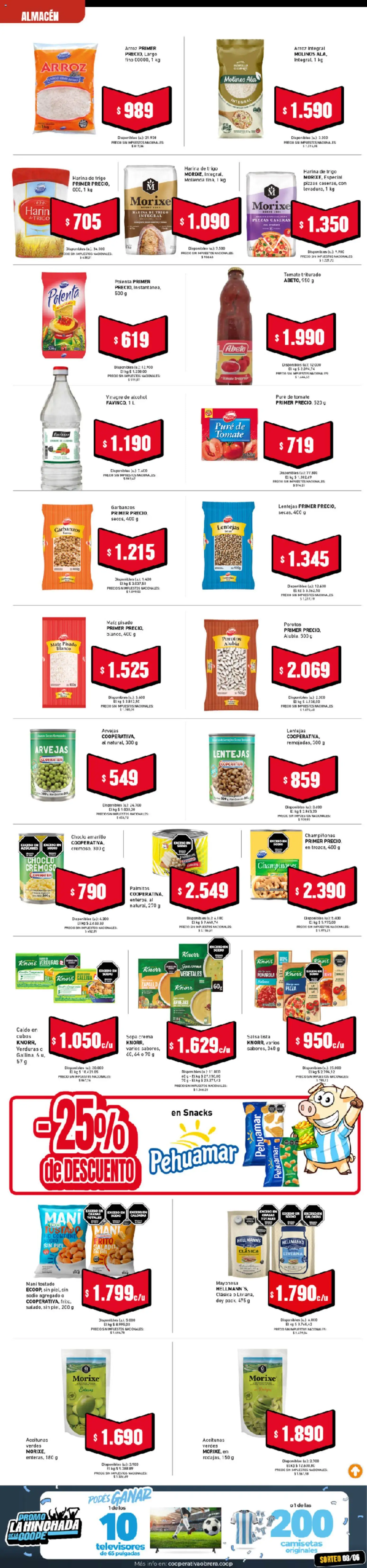 Cooperativa Obrera catálogo │ válido desde el 15.05.2026 | Página: 3 | Productos: Garbanzos, Tomate, Palmitos, Arroz