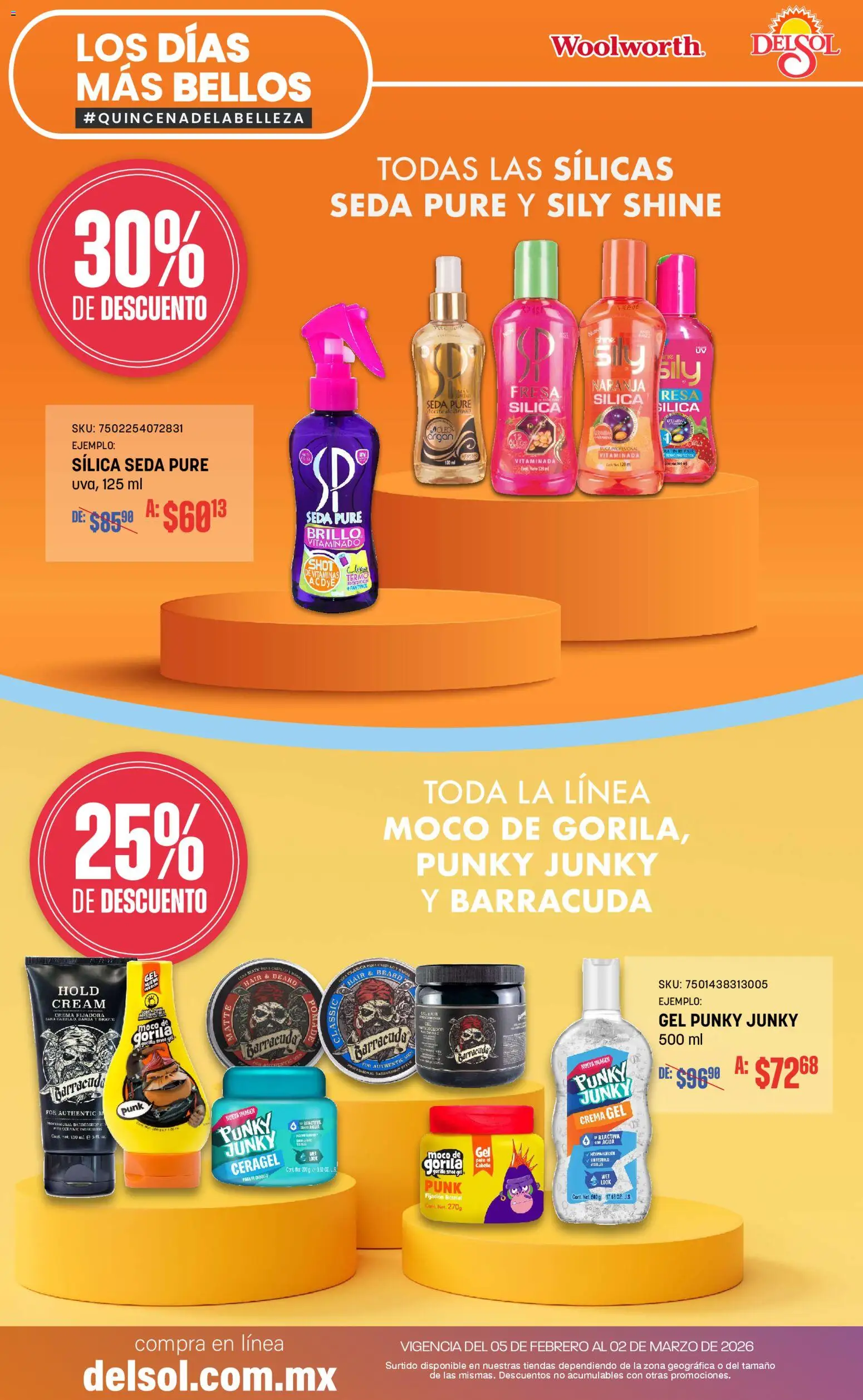 Nuevas ofertas de Del Sol y Woolworth válidas en toda la República Mexicana desde el 05/02/2026. ¡Encuentra las mejores ofertas en Del Sol y Woolworth catálogo! | Página: 8 | Productos: Agua, Brillo, Mate, Shot