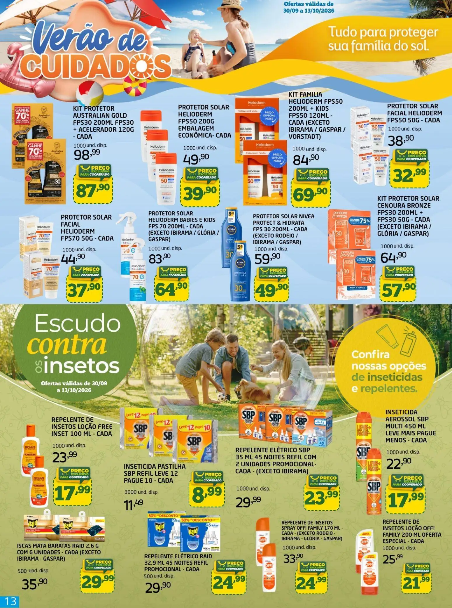 Cooper Folheto - válido de 30/09/2026 | Página: 13 | Produtos: Protetor solar, Cenoura, Repelente, Repelente de insetos