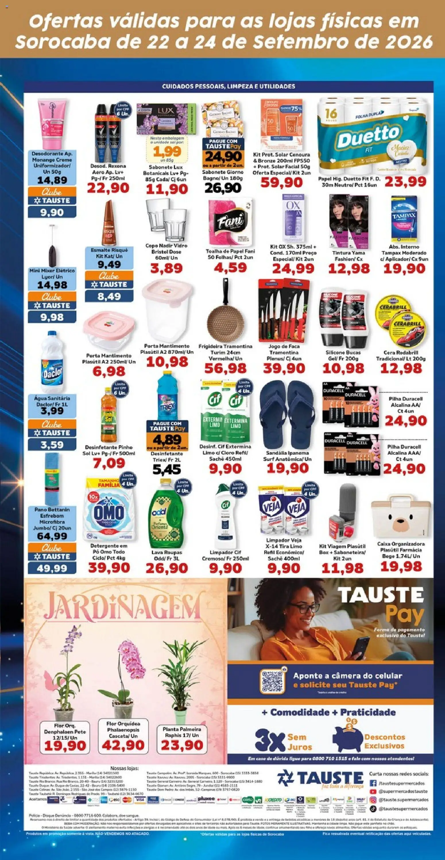 Tauste Folheto - válido de 22/09/2026 | Página: 5 | Produtos: Frigideira, Cenoura, Rexona, Caixa organizadora
