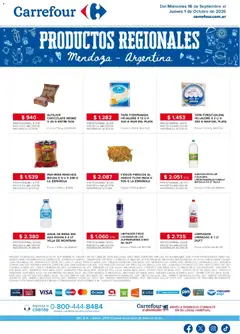 Vista previa Carrefour - Regionales | Mendoza válido desde el 16/09/2026 | Página: 1 | Productos: Mesa, Bidón, Huevo, Agua