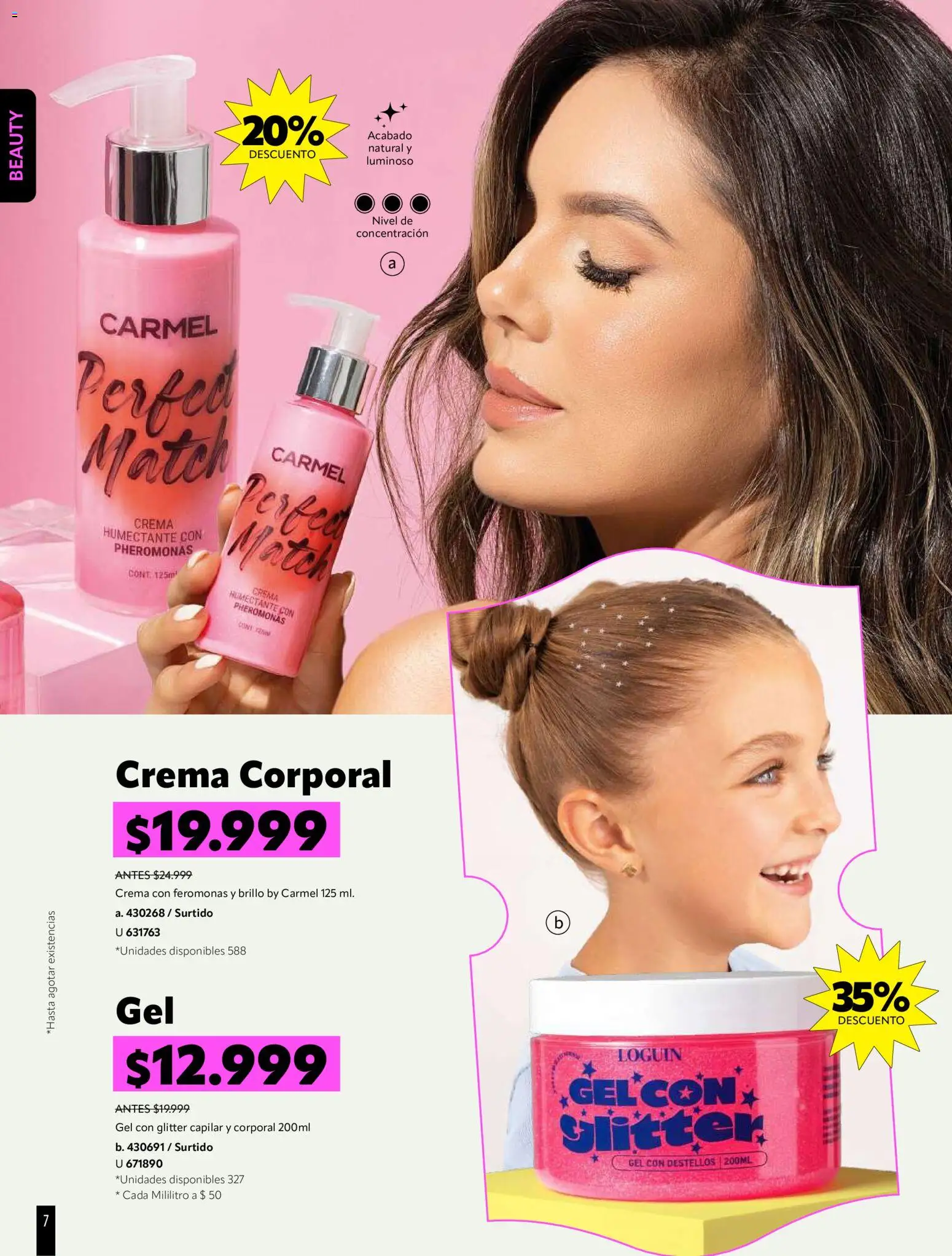 Carmel revista - valida desde el 01/07/2026 | Página: 168 | Productos: Crema, Glitter, Brillo