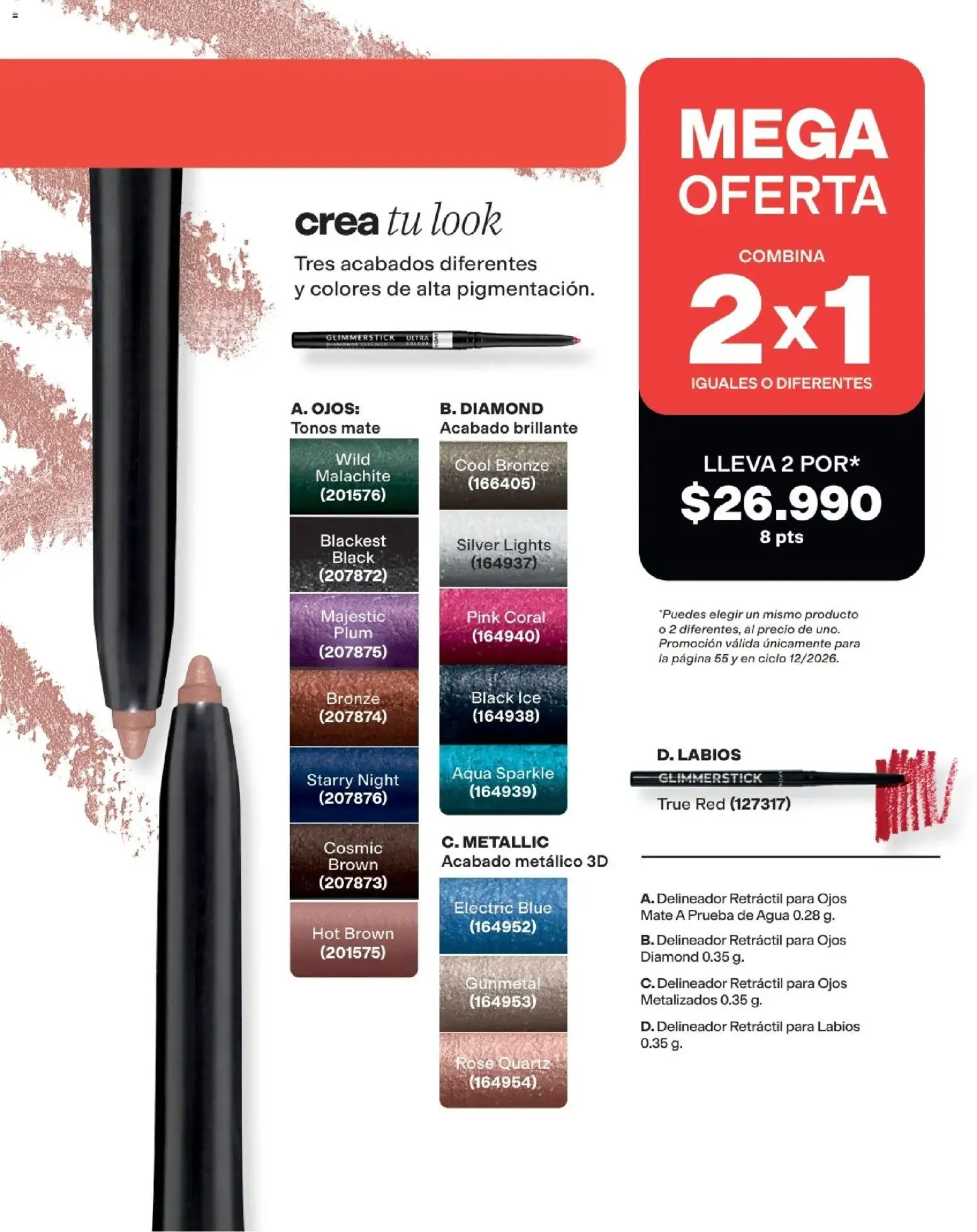 Avon revista - valida desde el 29/07/2026 | Página: 214 | Productos: Agua, Delineador