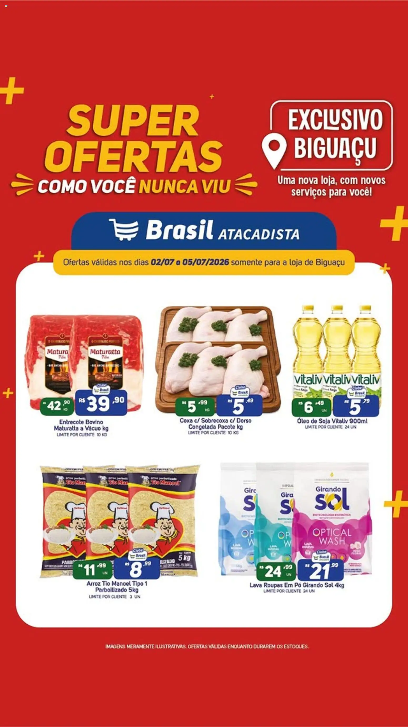 Brasil Atacadista Folheto - válido de 02/07/2026 | Página: 4 | Produtos: Pó, Girando sol, Roupas, Soja