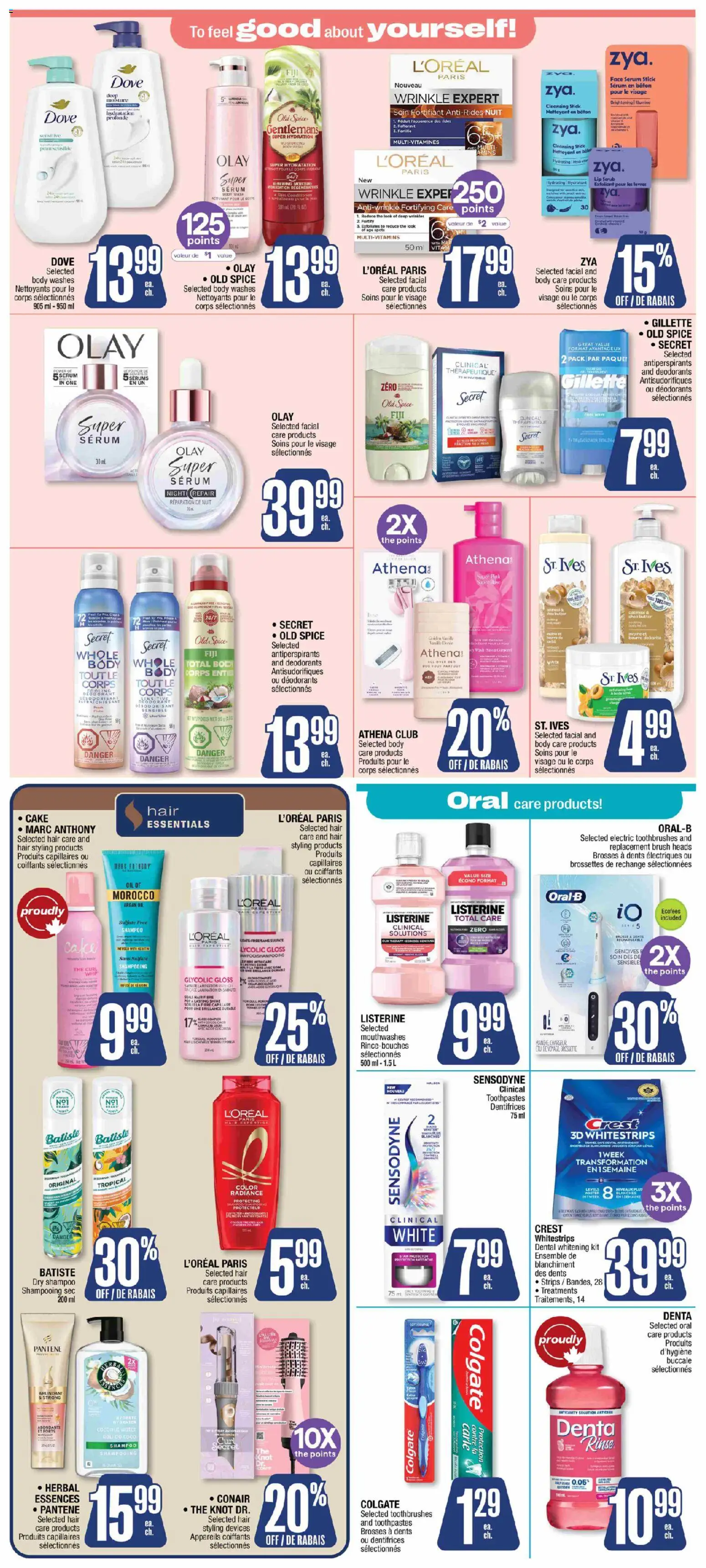Jean Coutu flyer valid from Sep 17, 2026 | Page: 7 | Products: Water, Listerine, Body wash, Hair styling