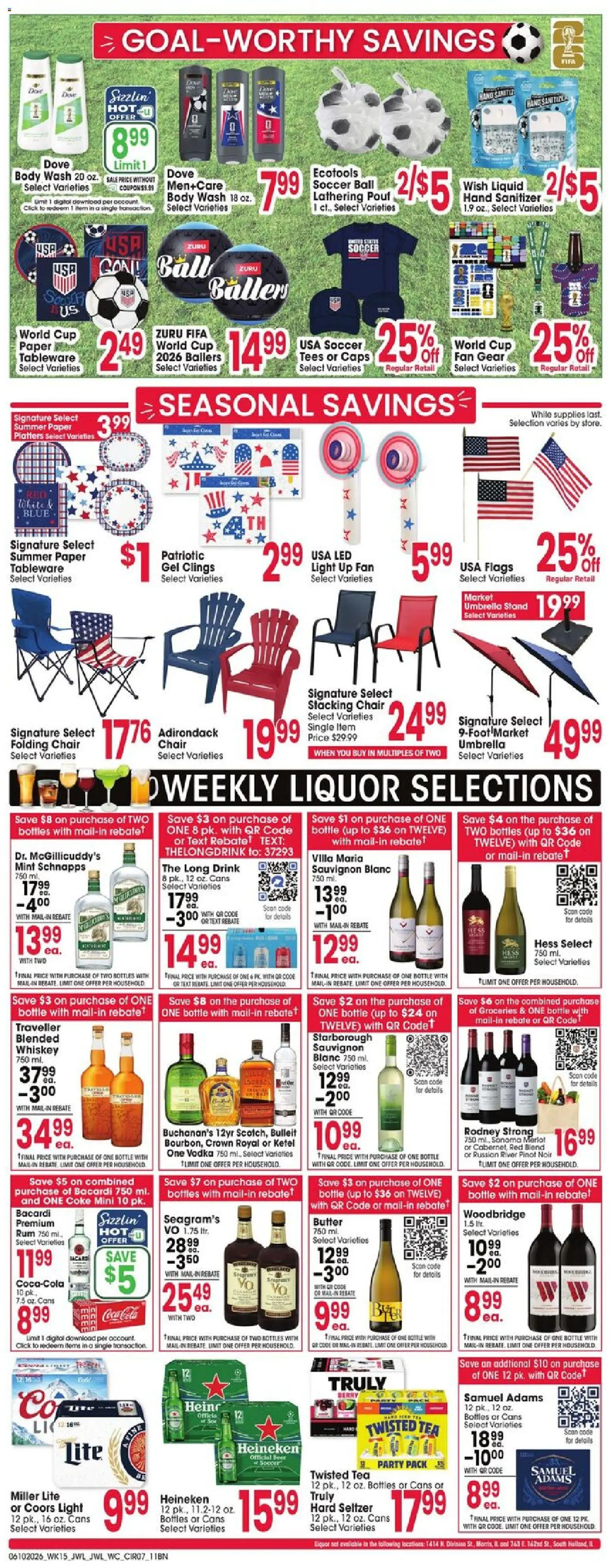 Jewel Osco Weekly Ad - valid from 10.06.2026 | Page: 7 | Products: Butter, Vodka, Whiskey, Fan