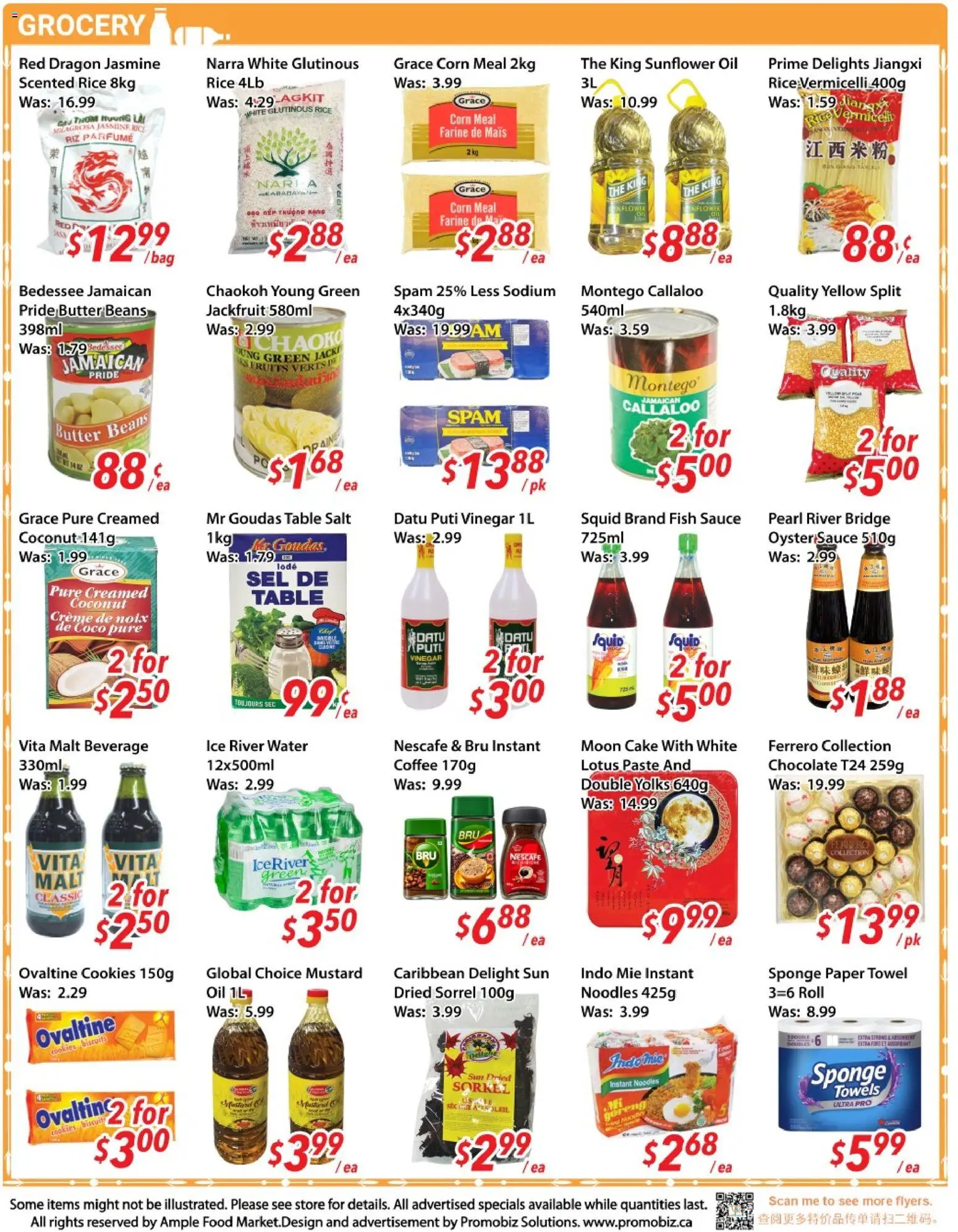Ample Food Market flyer valid from Sep 4, 2026 | Page: 3 | Products: Rice, Sunflower oil, Table, Coffee