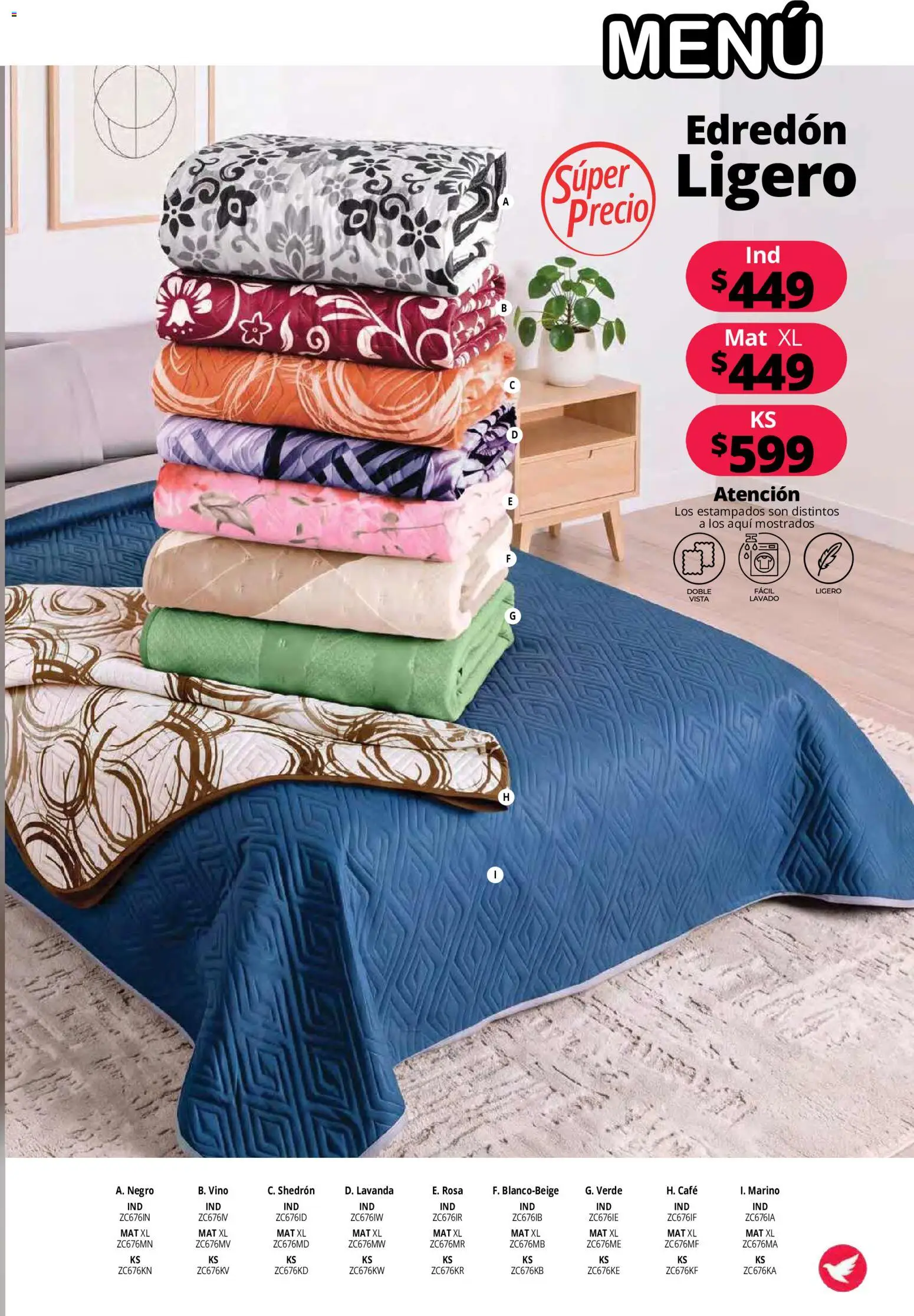 Nuevas ofertas de Colchas Concord válidas en toda la República Mexicana desde el 15/10/2026. ¡Encuentra las mejores ofertas en Colchas Concord catálogo! | Página: 200