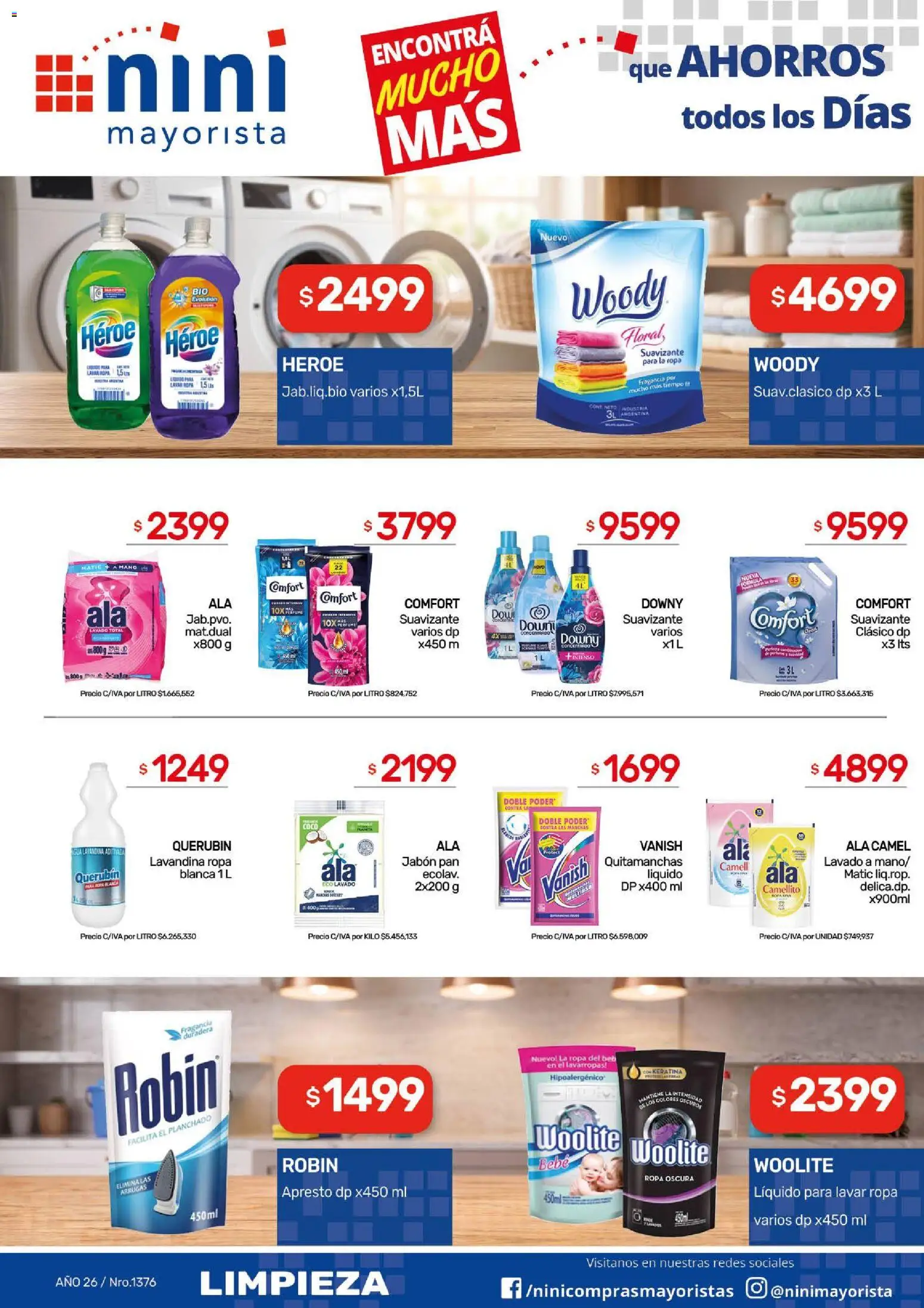 NINI Mayorista catálogo │ válido desde el 07/09/2026 | Página: 14 | Productos: Fragancia, Jabón, Lavarropas, Pan