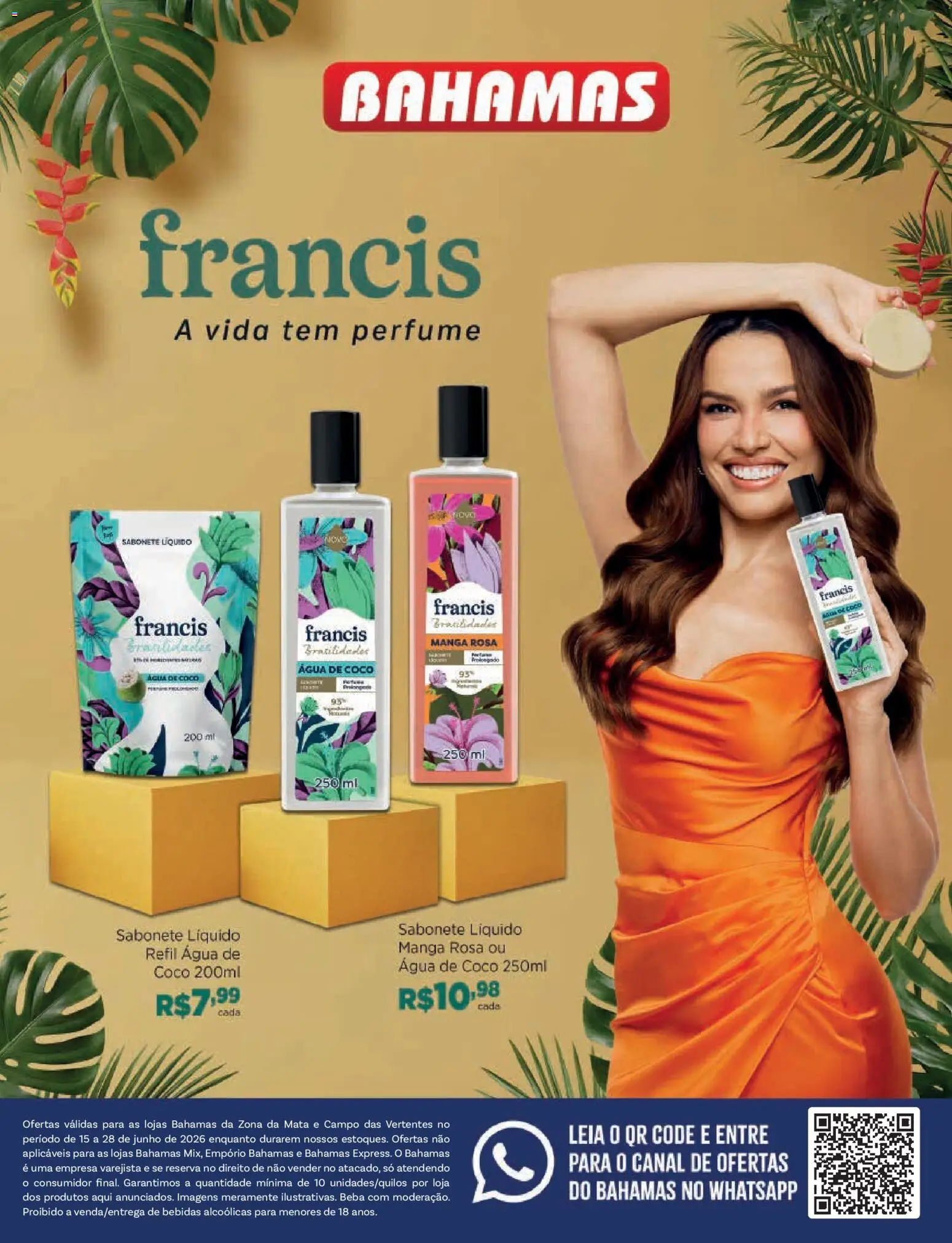 Bahamas Supermercados Folheto - válido de 15.06.2026 | Página: 1 | Produtos: Coco, Perfume, Água de coco, Sabonete líquido