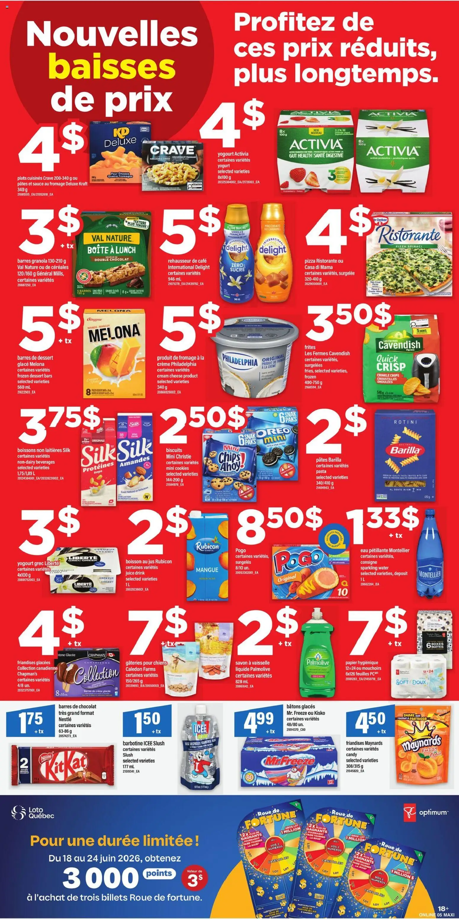 Maxi flyer valid from 18.06.2026 | Page: 8 | Products: Chips, Cookies, Pizza, Juice