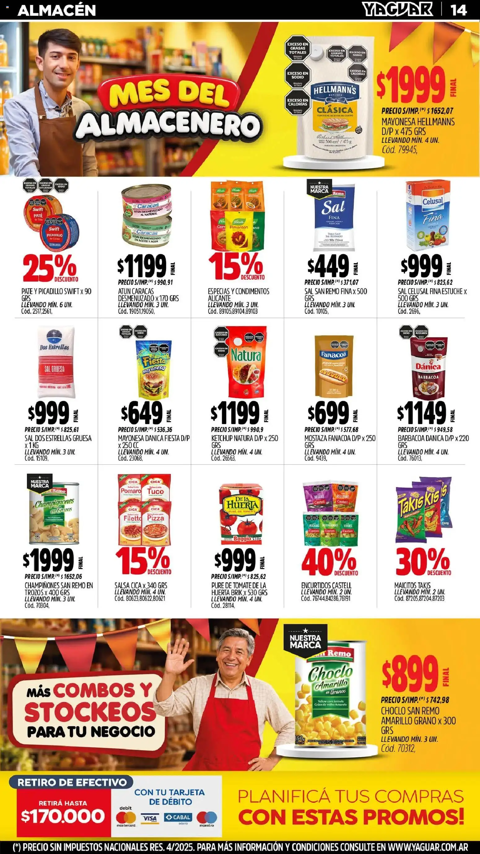 Yaguar - Oferta Semanal Mendoza │ válido desde el 31/08/2026 | Página: 14 | Productos: Mostaza, Pure de Tomate, Puré, Picadillo