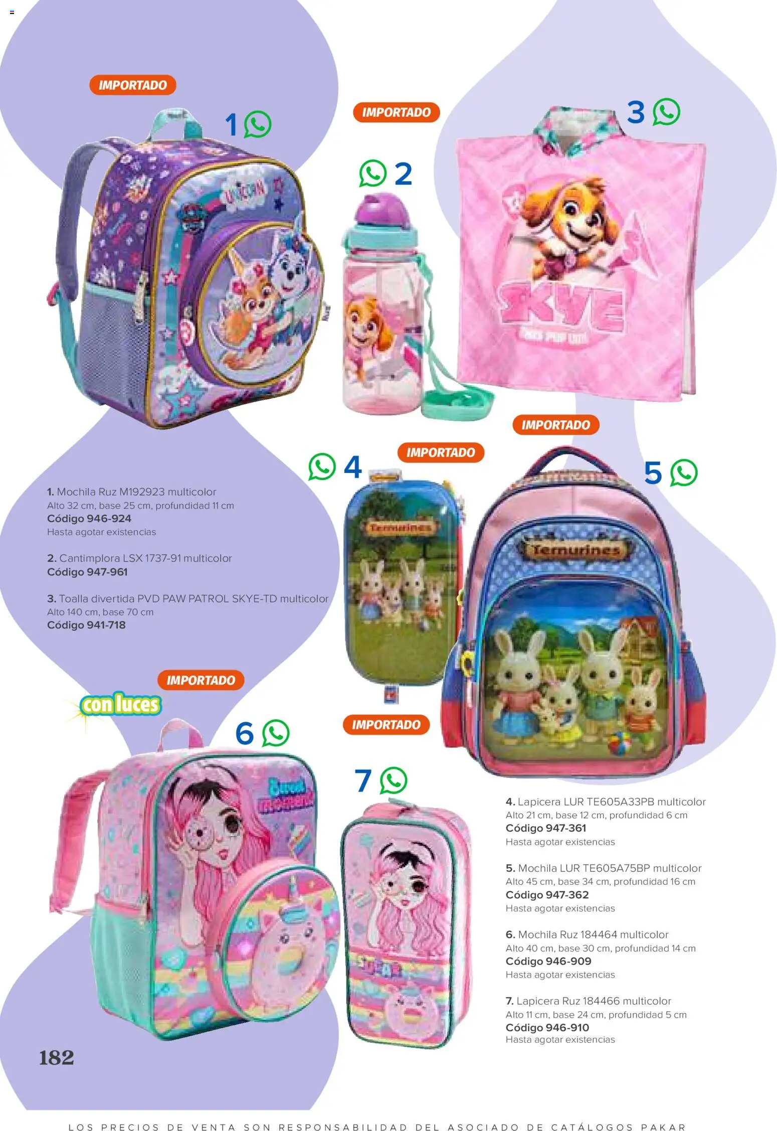 Nuevas ofertas de SC Pakar válidas en toda la República Mexicana desde el 31/07/2026. ¡Encuentra las mejores ofertas en SC Pakar catálogo Ropa! | Página: 182 | Productos: Mochila, Toalla