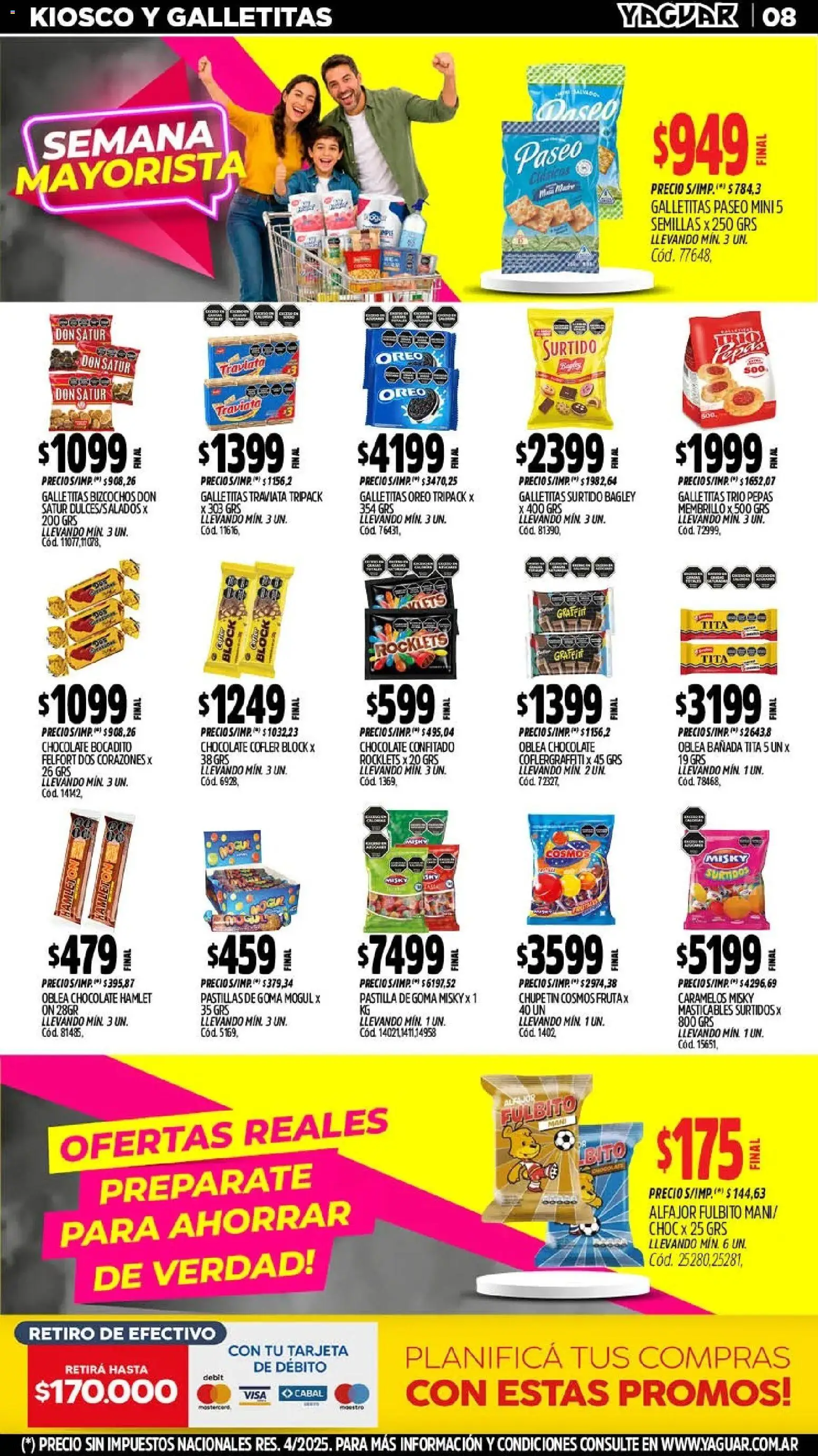 Yaguar - Oferta Semanal Salta │ válido desde el 18.05.2026 | Página: 8 | Productos: Galletitas, Mani, Semillas, Alfajor