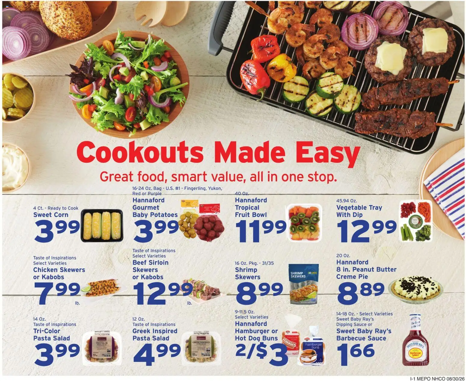 Hannaford Weekly Ad - valid from 08/30/2026 | Page: 9 | Products: Butter, Salad, Fruit, Sauce