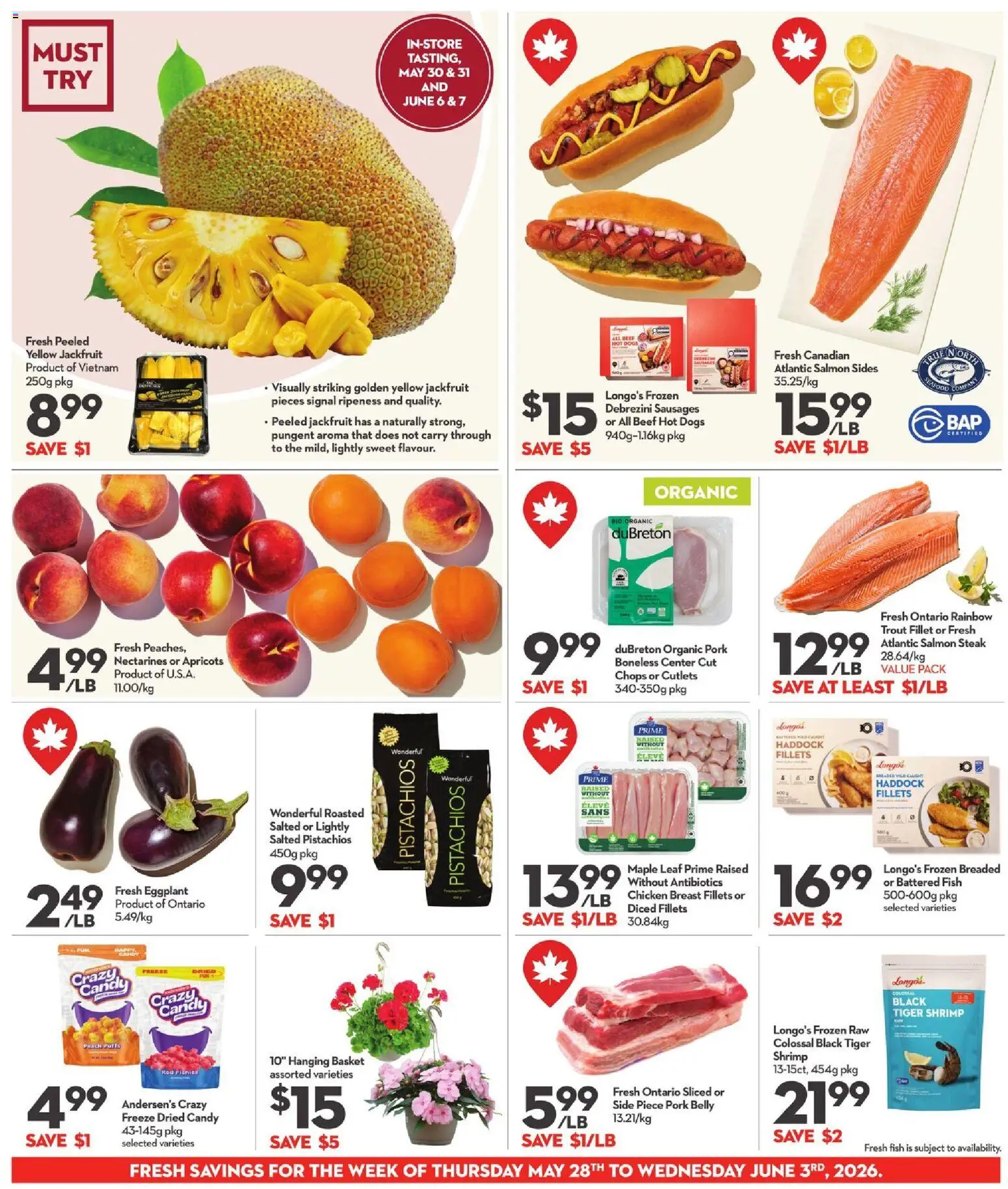 Longo's flyer valid from 28.05.2026 | Page: 11 | Products: Beef, Basket, Chicken, Pork