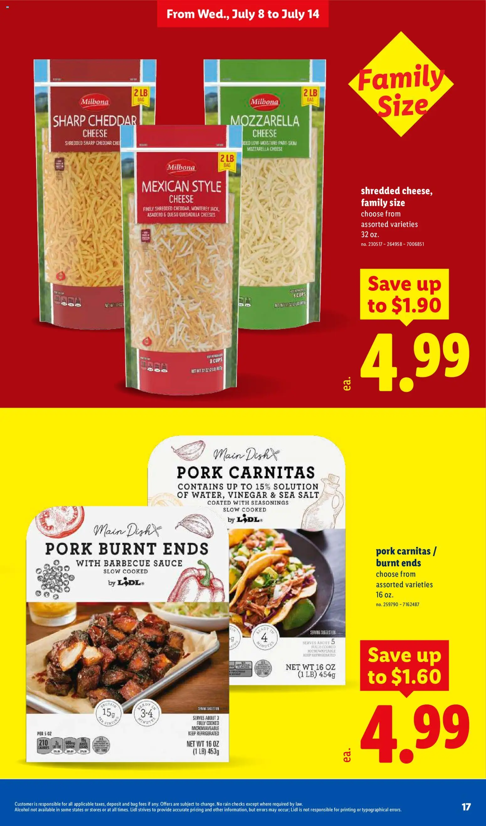 Lidl Weekly Ad - valid from 07/08/2026 | Page: 17 | Products: Vinegar, Barbecue sauce, Cheese, Sauce