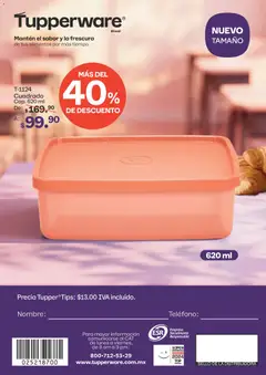 Vista previa de Tupperware catálogo, nuevo folleto de la tienda, válido en México a partir del 13/07/2026 | Página: 116 | Productos: Teléfono