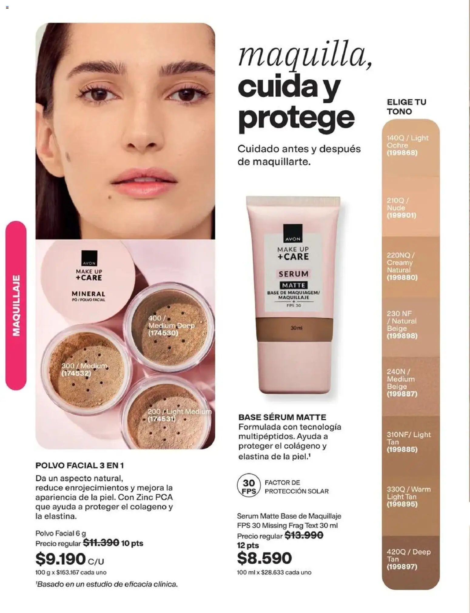 Catálogo Avon Campaña 13 │ válido desde el 31.08.2026 | Página: 43 | Productos: Maquillaje, Polvo, Base, Base de maquillaje