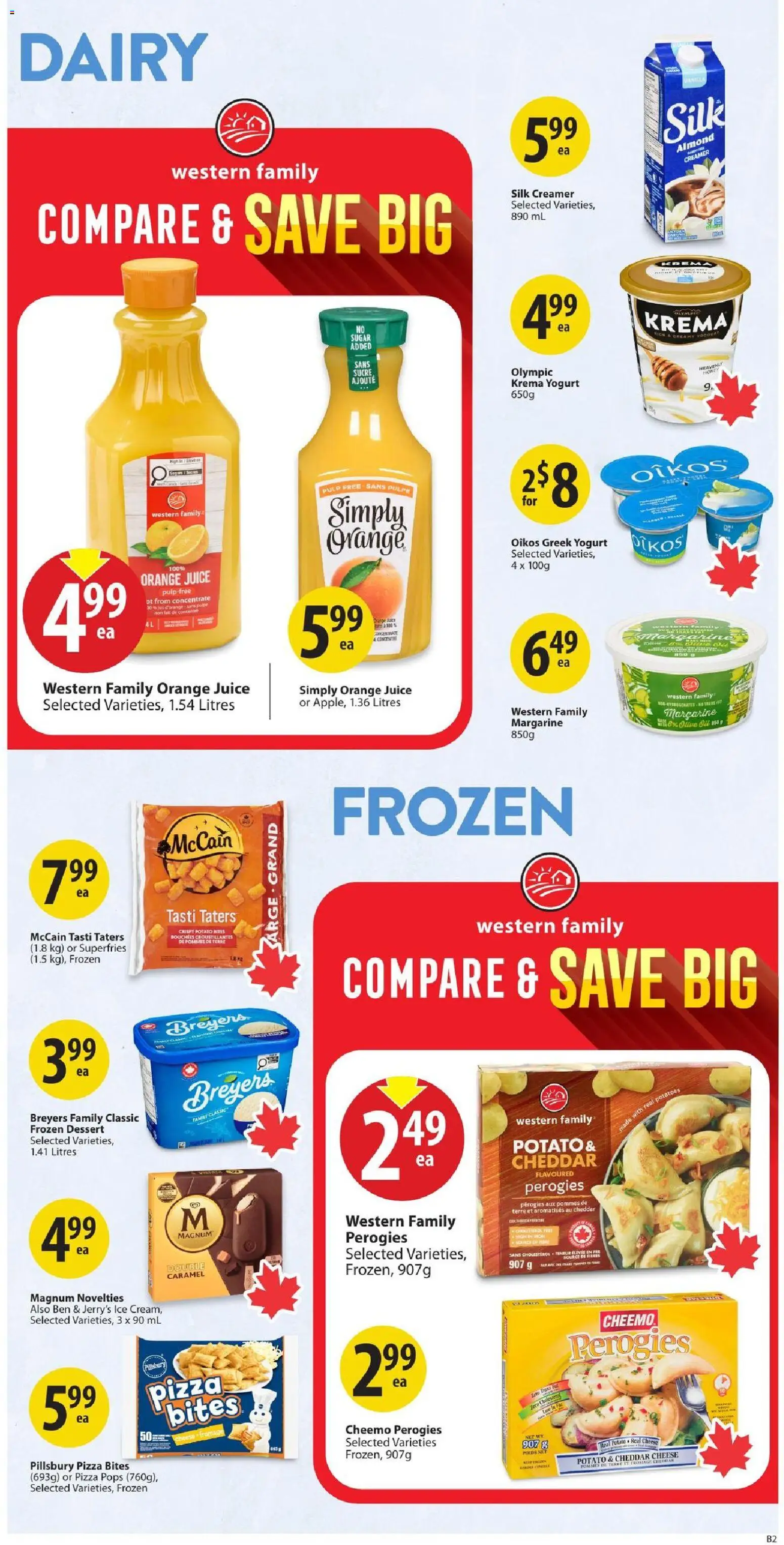 Save on foods flyer valid from Sep 3, 2026 | Page: 18 | Products: Potatoes, Orange juice, Cheese, Ice