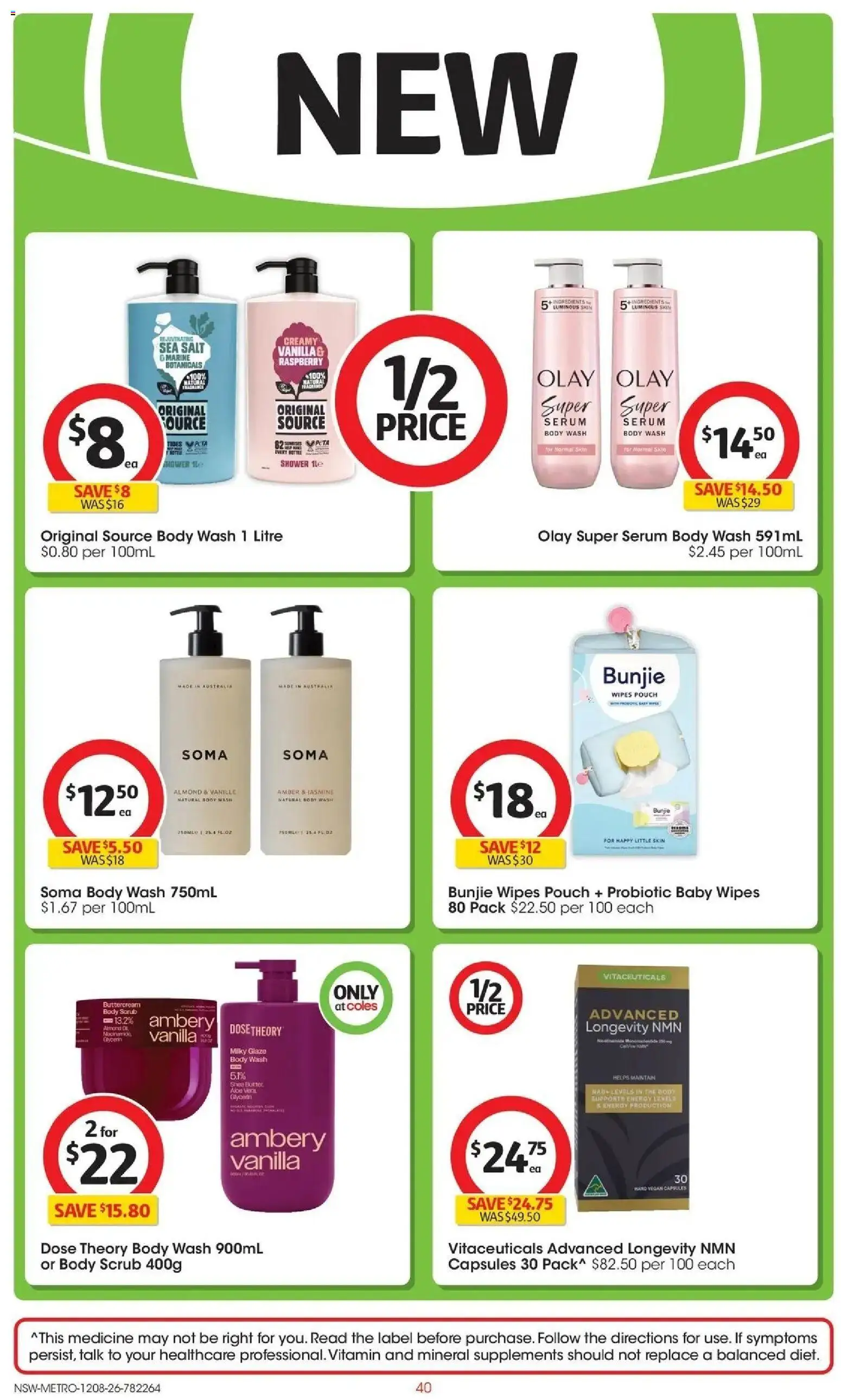 Coles catalogue - valid from 12/08/2026 | Page: 40 | Products: Capsules, Salt, Raspberry, Vanilla