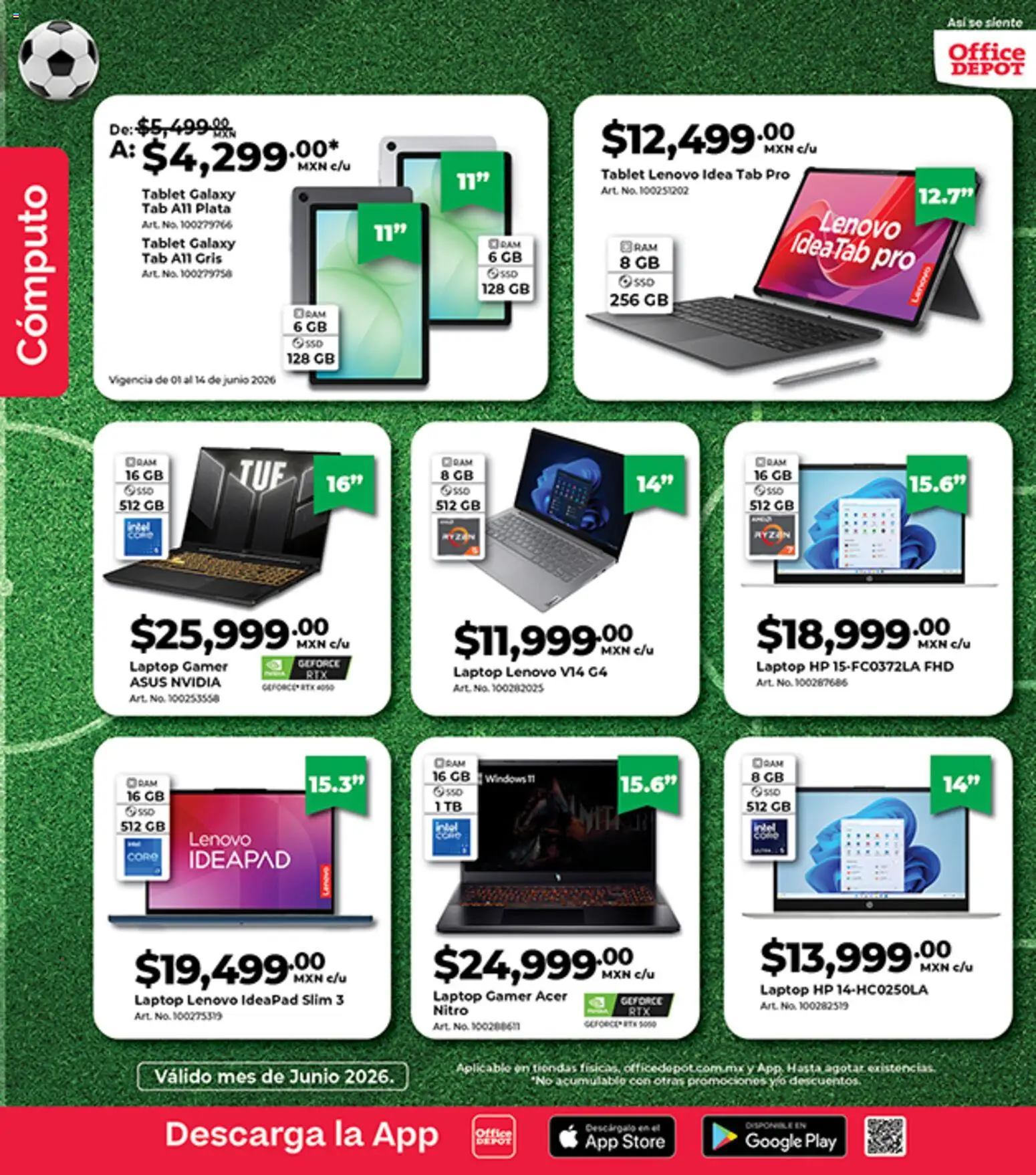Nuevas ofertas de Office Depot válidas en toda la República Mexicana desde el 01.06.2026. ¡Encuentra las mejores ofertas en Office Depot catálogo! | Página: 7 | Productos: Tablet