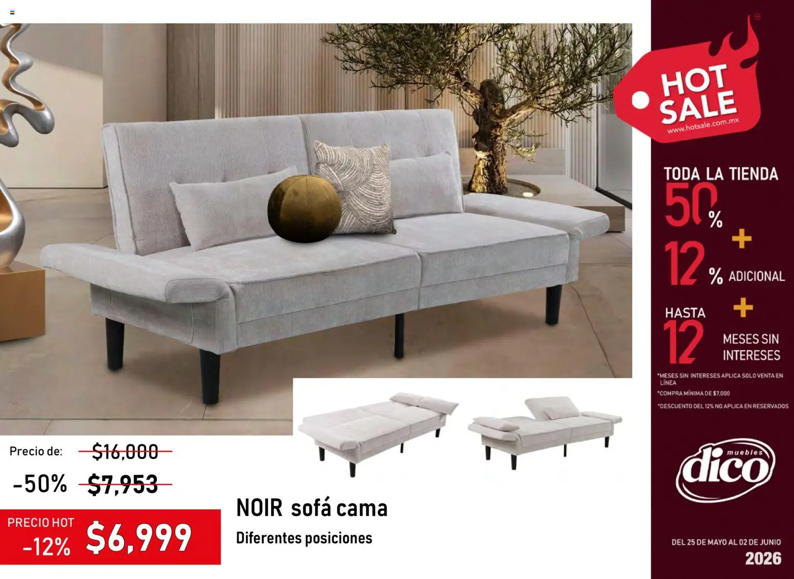 Nuevas ofertas de Muebles Dico válidas en toda la República Mexicana desde el 25.05.2026. ¡Encuentra las mejores ofertas en Muebles Dico - Hot Sale 2026 | Pacifico! | Página: 5