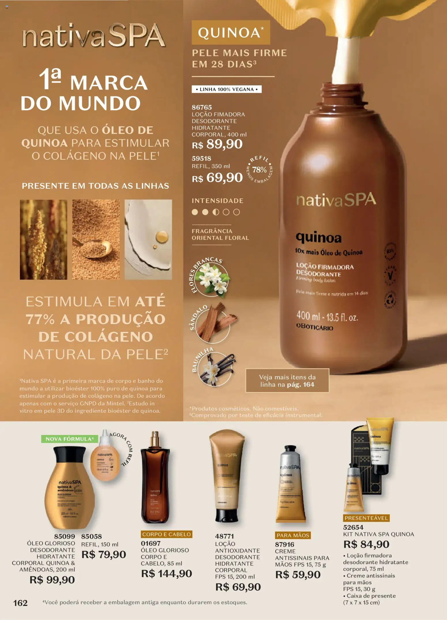 O Boticário Folheto - válido de 20/07/2026 | Página: 164 | Produtos: Colágeno, Flores, Óleo, Creme