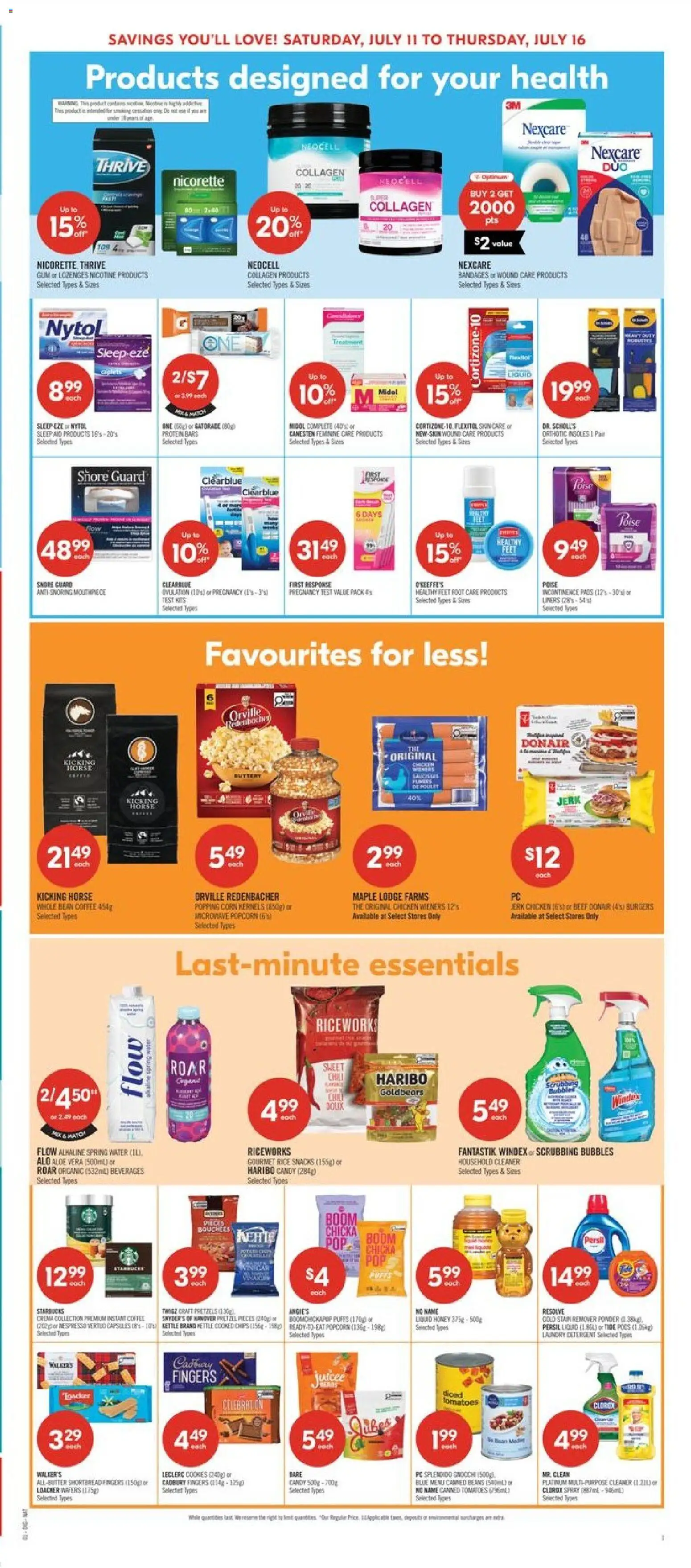 Shoppers flyer valid from Jul 10, 2026 | Page: 11 | Products: Beef, Cookies, Coffee, Tomatoes