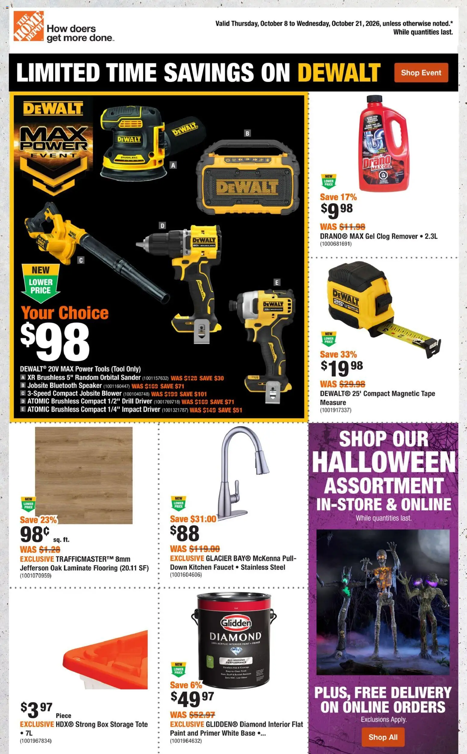 Home Depot flyer valid from Oct 8, 2026 | Page: 1