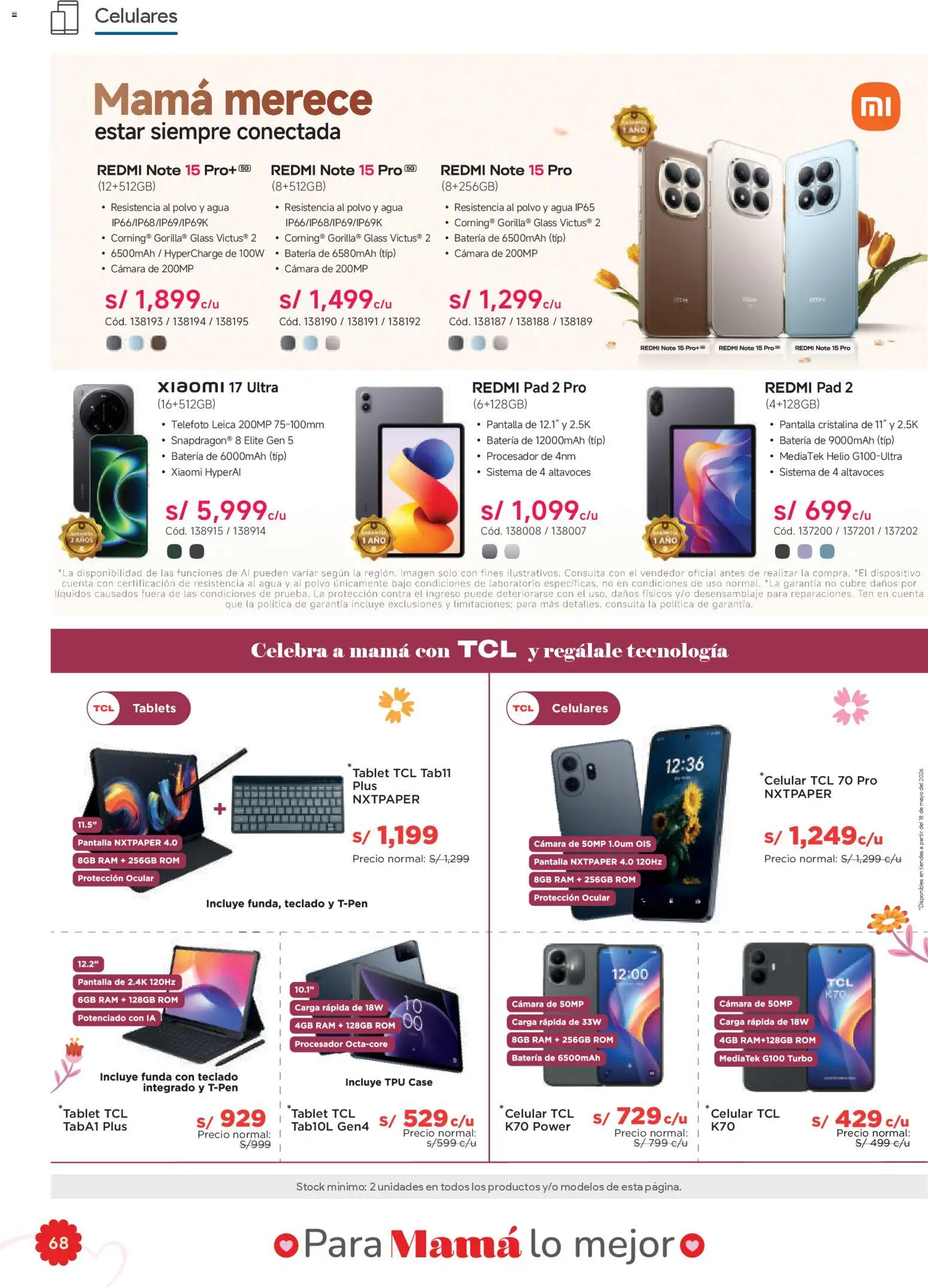Catálogo Hiraoka válido desde 25.04.2026 | Página: 68 | Productos: Batería, Cámara, Celular, Polvo