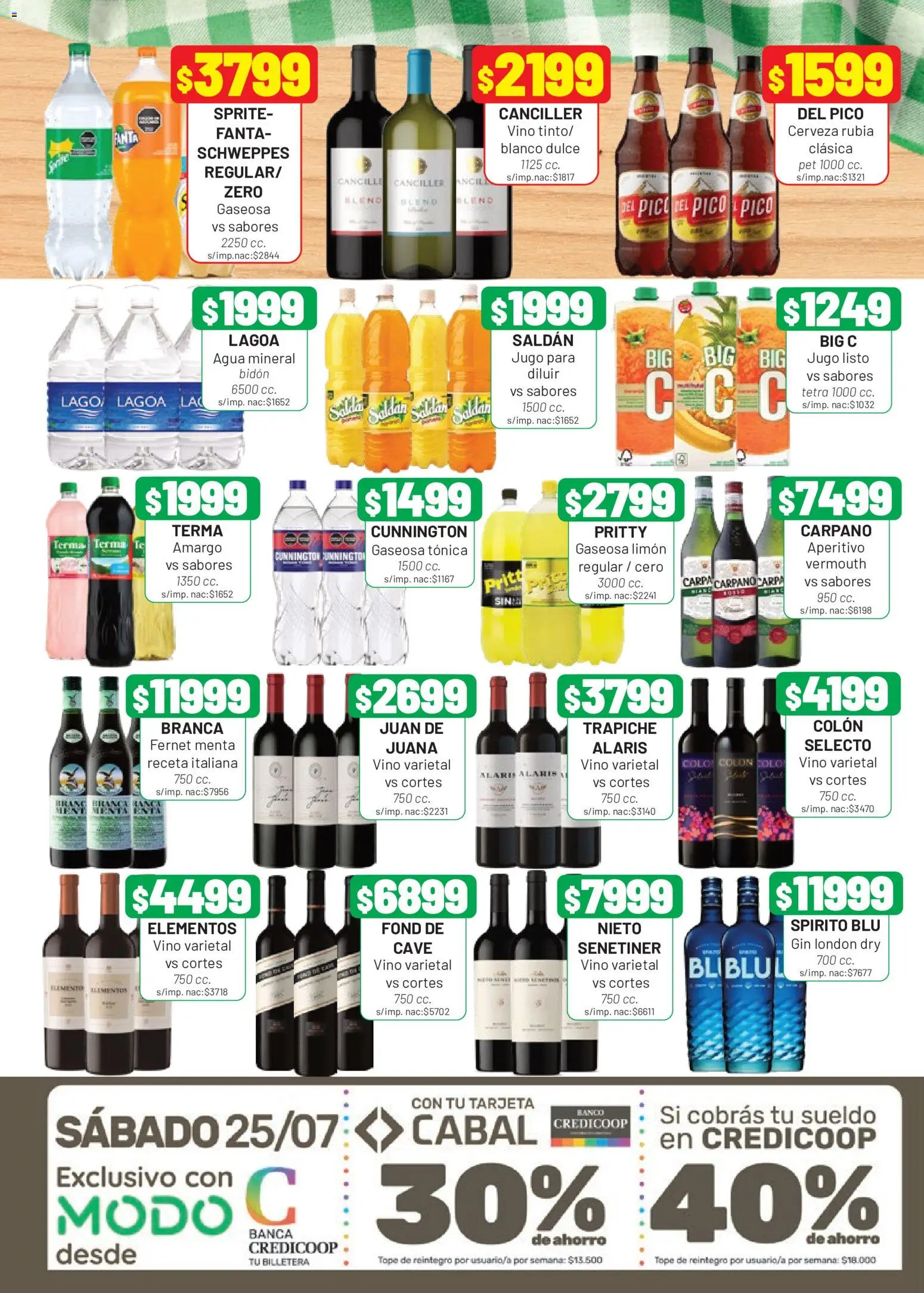 Almacor catálogo │ válido desde el 23/07/2026 | Página: 7 | Productos: Pico, Jugo, Cerveza, Billetera