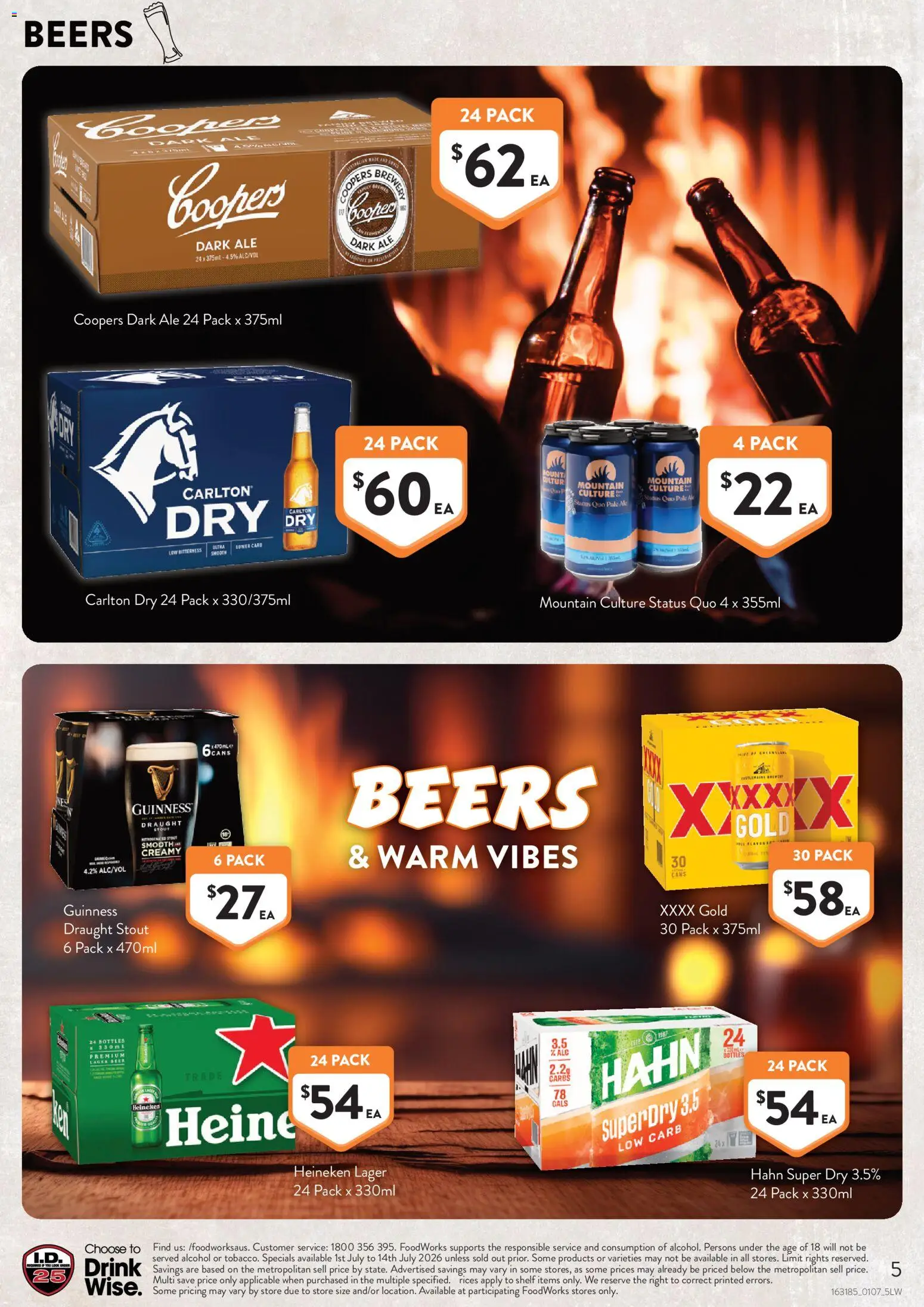 Foodworks catalogue - valid from 01/07/2026 | Page: 5 | Products: Shelf, Beer