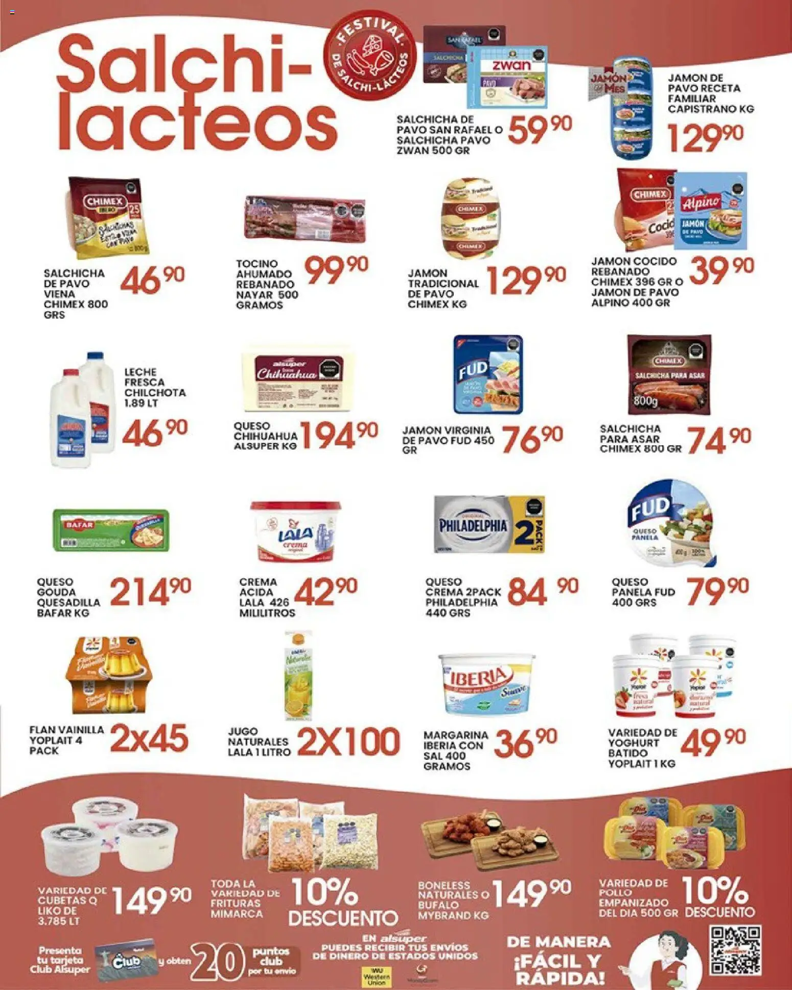 Nuevas ofertas de Alsuper válidas en toda la República Mexicana desde el 15.05.2026. ¡Encuentra las mejores ofertas en Alsuper folleto Torreon! | Página: 3 | Productos: Pollo, Jamón cocido, Queso crema, Crema