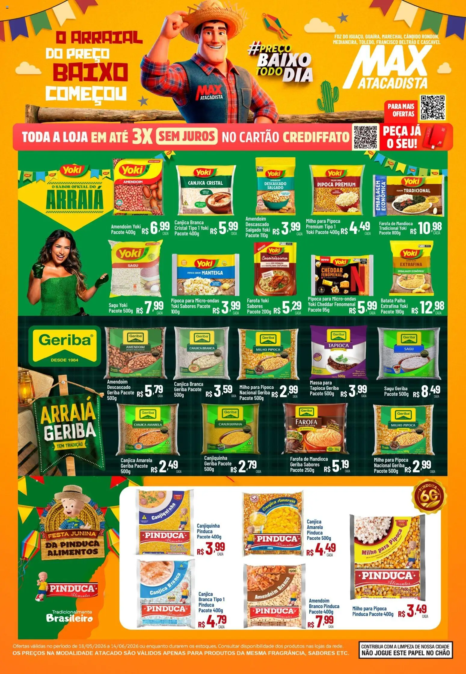 Max Atacadista Folheto - válido de 18.05.2026 | Página: 1 | Produtos: Manteiga, Cheddar, Baixo, Farofa