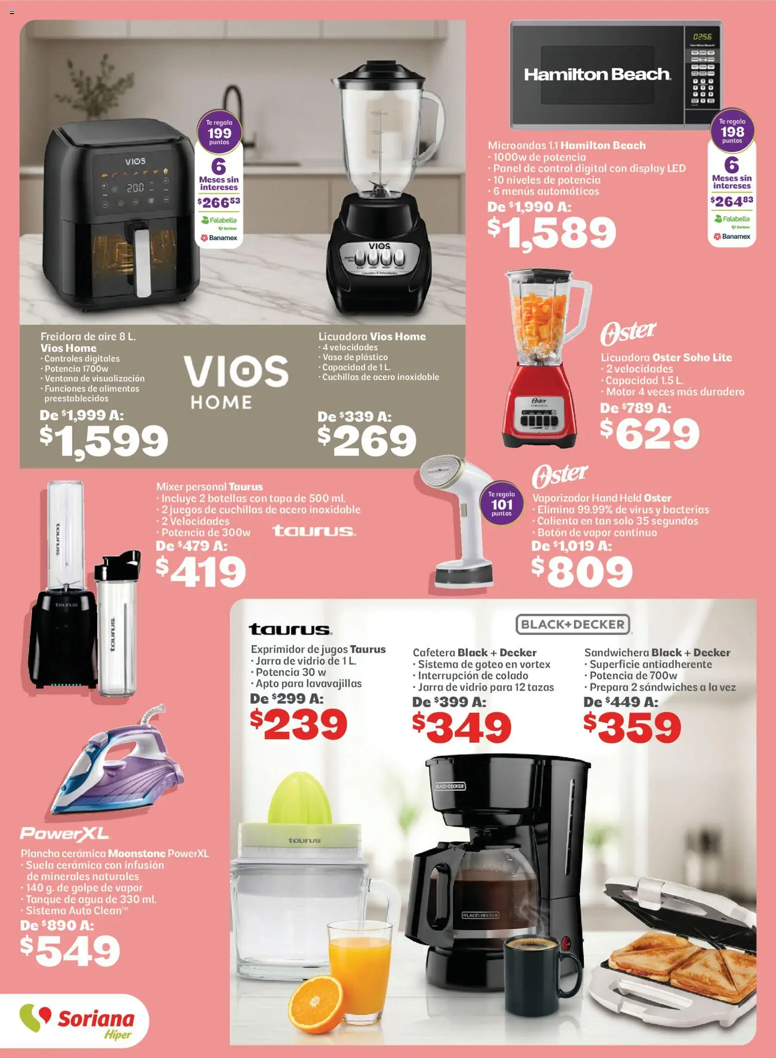 Nuevas ofertas de Soriana válidas en toda la República Mexicana desde el 20/07/2026. ¡Encuentra las mejores ofertas en Soriana Regresa a clases ¡Bien listo! Híper Nacional! | Página: 15 | Productos: Licuadora, Lavavajillas, Plancha, Jarra