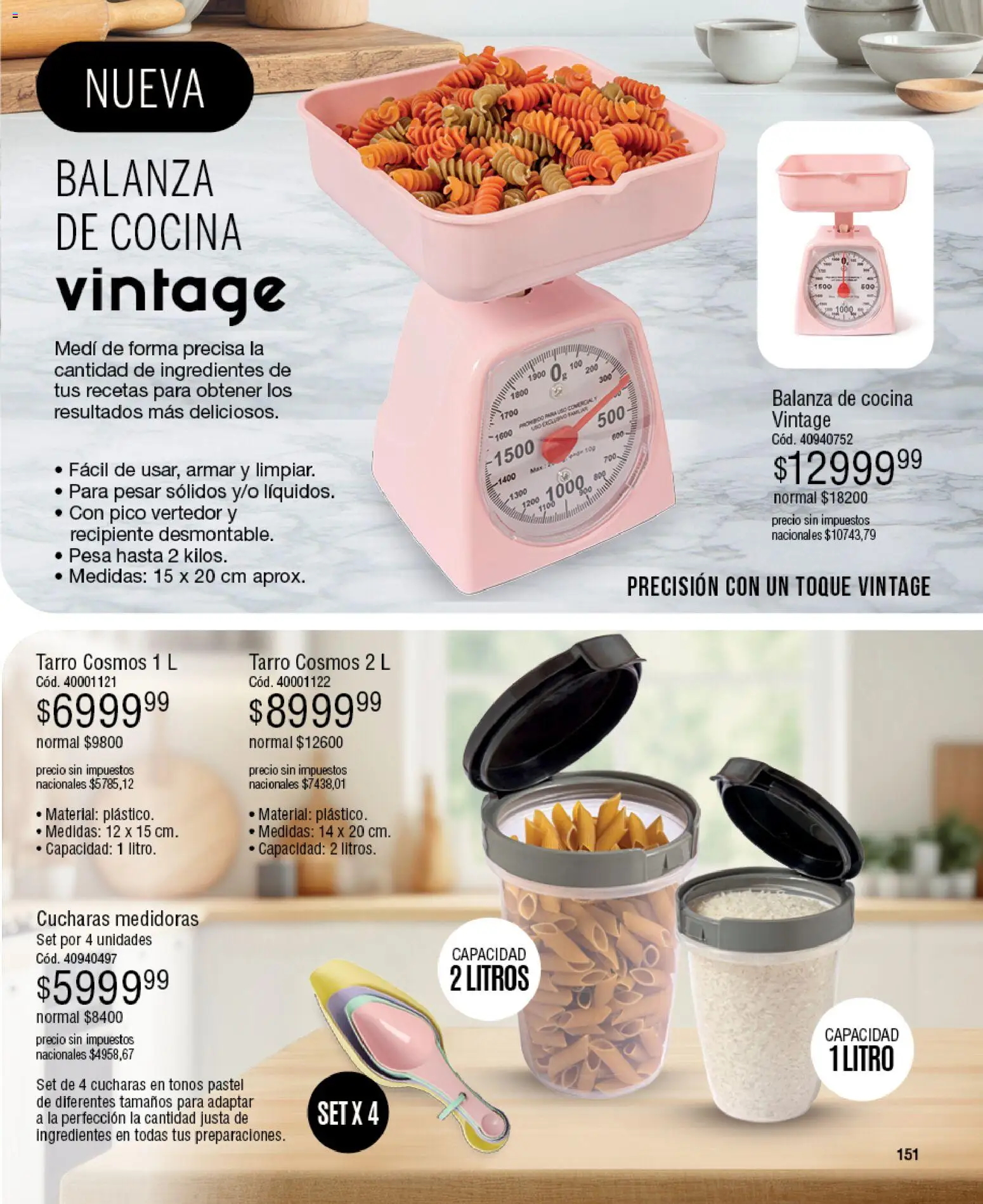 Millanel - Catálogo │ válido desde el 30/03/2026 | Página: 151 | Productos: Balanza, Pico, Cocina, Ingredientes