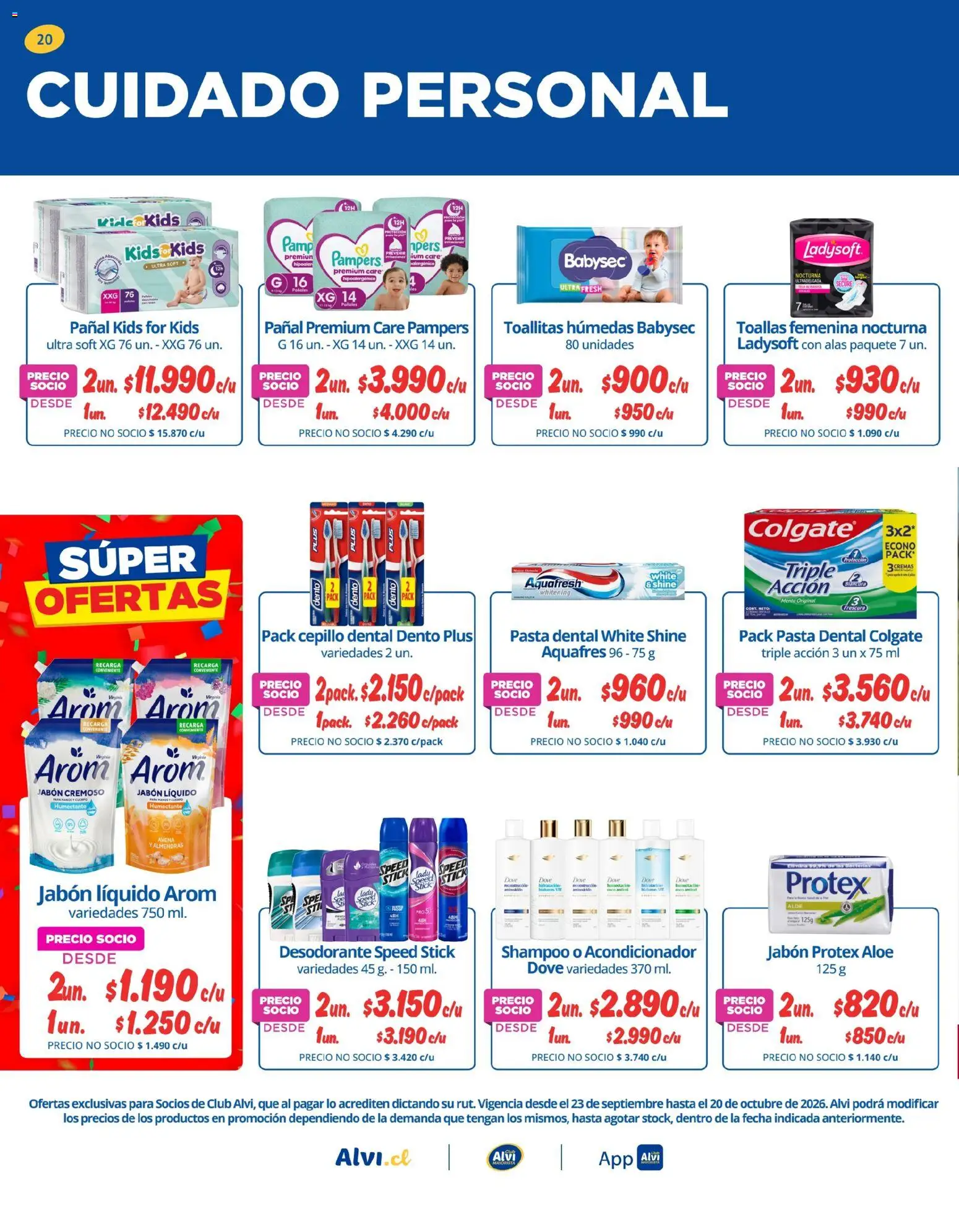Alvi Ofertas │ válido desde el 21.09.2026 | Página: 20 | Productos: Avena, Toallas, Shampoo, Jabón líquido