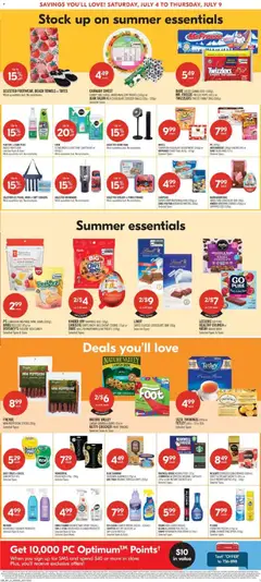 Preview of Shoppers weekly flyer / circulaire from shop Shoppers valid from Jul 3, 2026 | Page: 5 | Products: Tea, Chips, Cookies, Wine