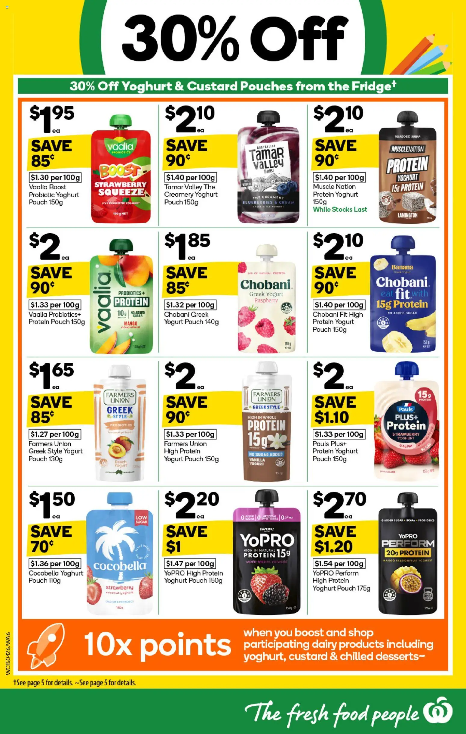 Woolworths catalogue - valid from 15.04.2026 | Page: 6 | Products: Yoghurt, Cream, Sugar, Fridge