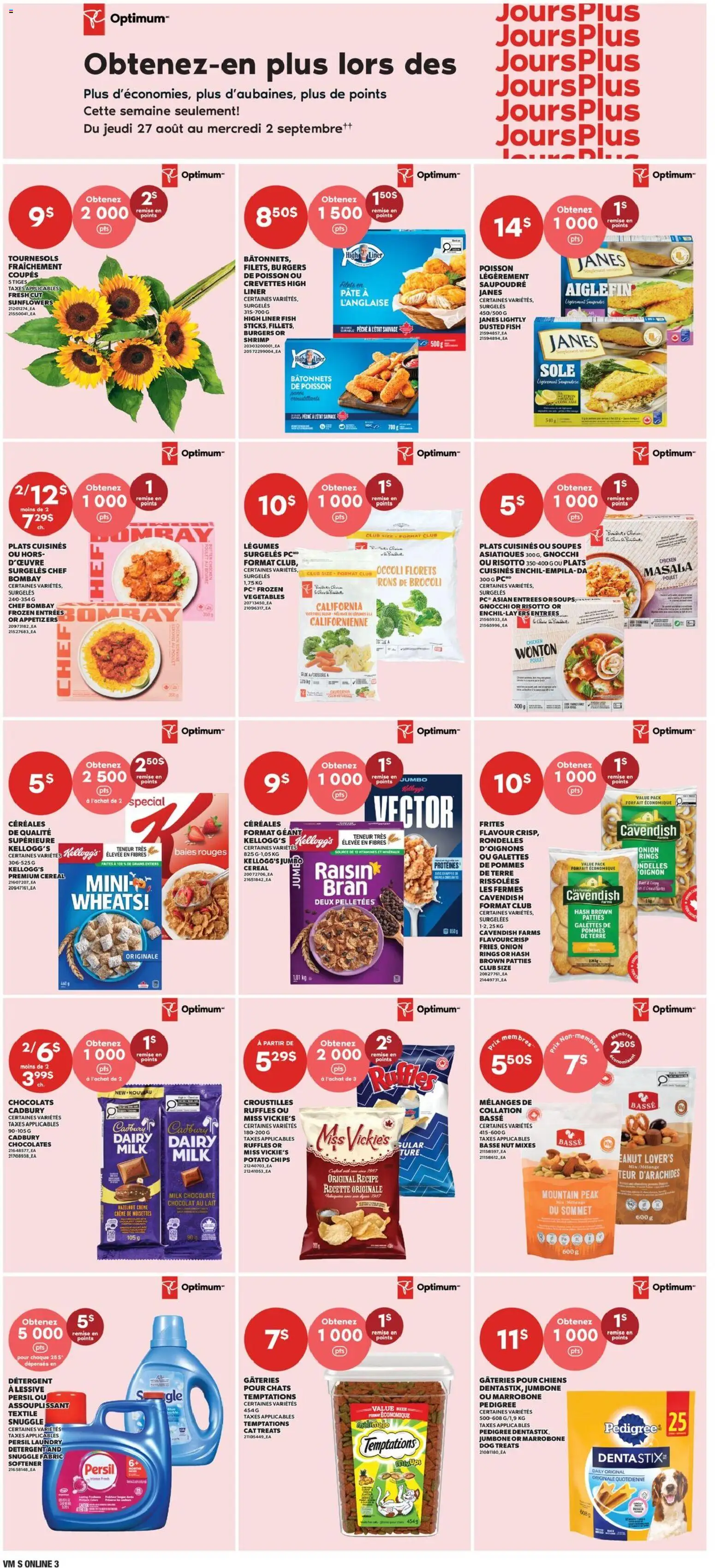 Valu Mart flyer valid from Aug 27, 2026 | Page: 5 | Products: Chips, Vegetables, Legumes, Butter