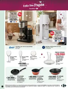 Vista previa Carrefour - Feliz día Papás válido desde el 12/06/2026 | Página: 4 | Productos: Cafetera, Agua, Vino, Vasos