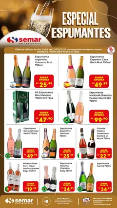 Semar Supermercado ofertas Espumantes - Pré-Visualização do folheto da loja Semar Supermercado, válido de 20.05.2026