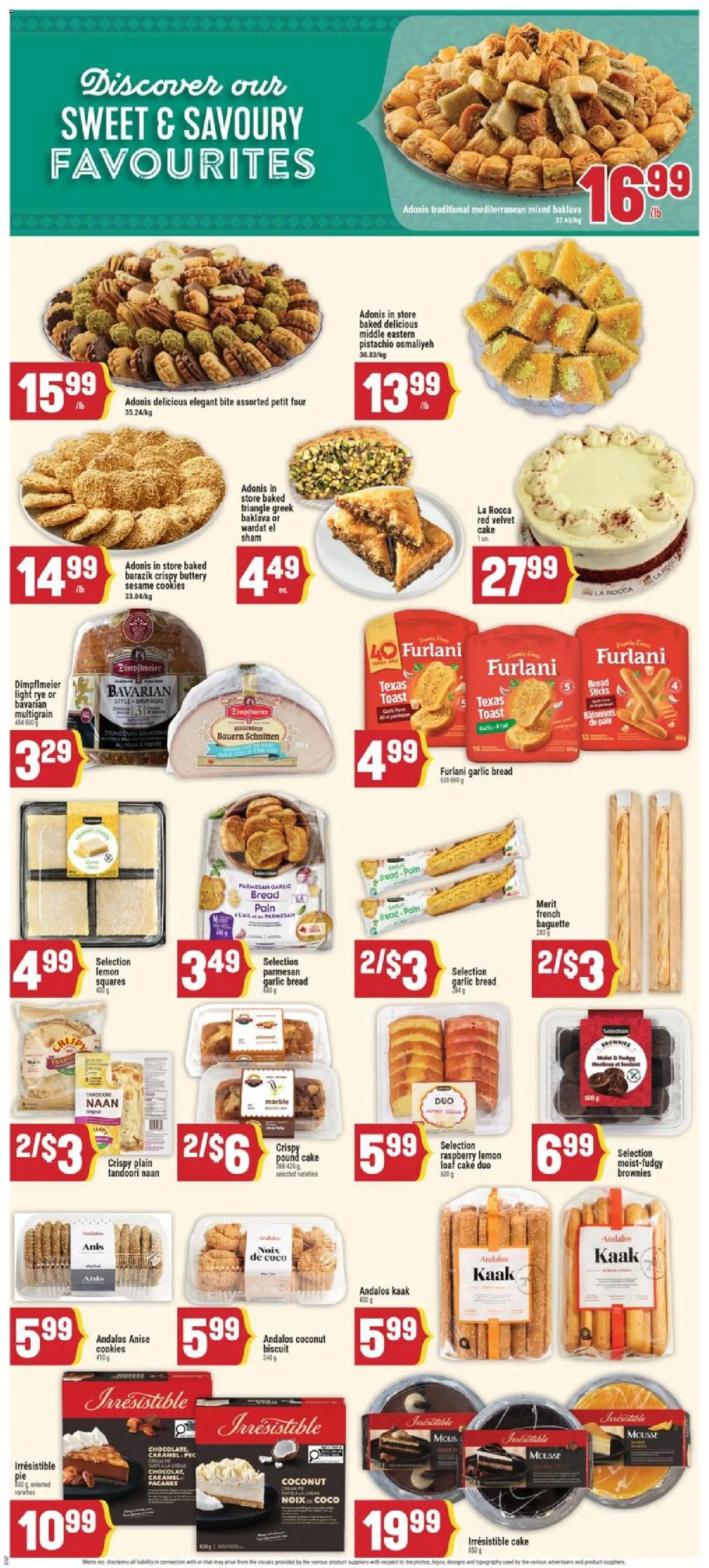Adonis flyer valid from Sep 24, 2026 | Page: 8 | Products: French baguette, Cookies, Brownies, Bread