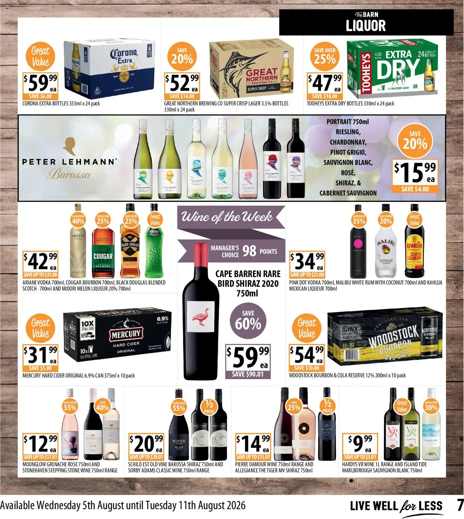 Supabarn catalogue - valid from 05/08/2026 | Page: 7 | Products: Coffee, Wine, Bourbon, Cider