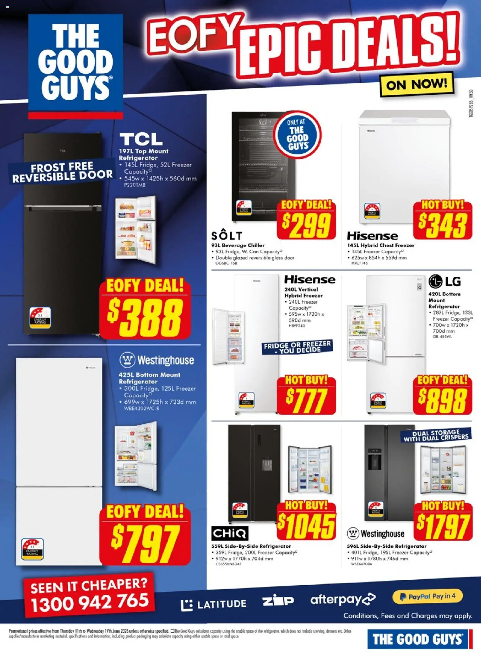 The Good Guys catalogue - valid from 10.06.2026 | Page: 11 | Products: Door, Fridge, Freezer, Refrigerator